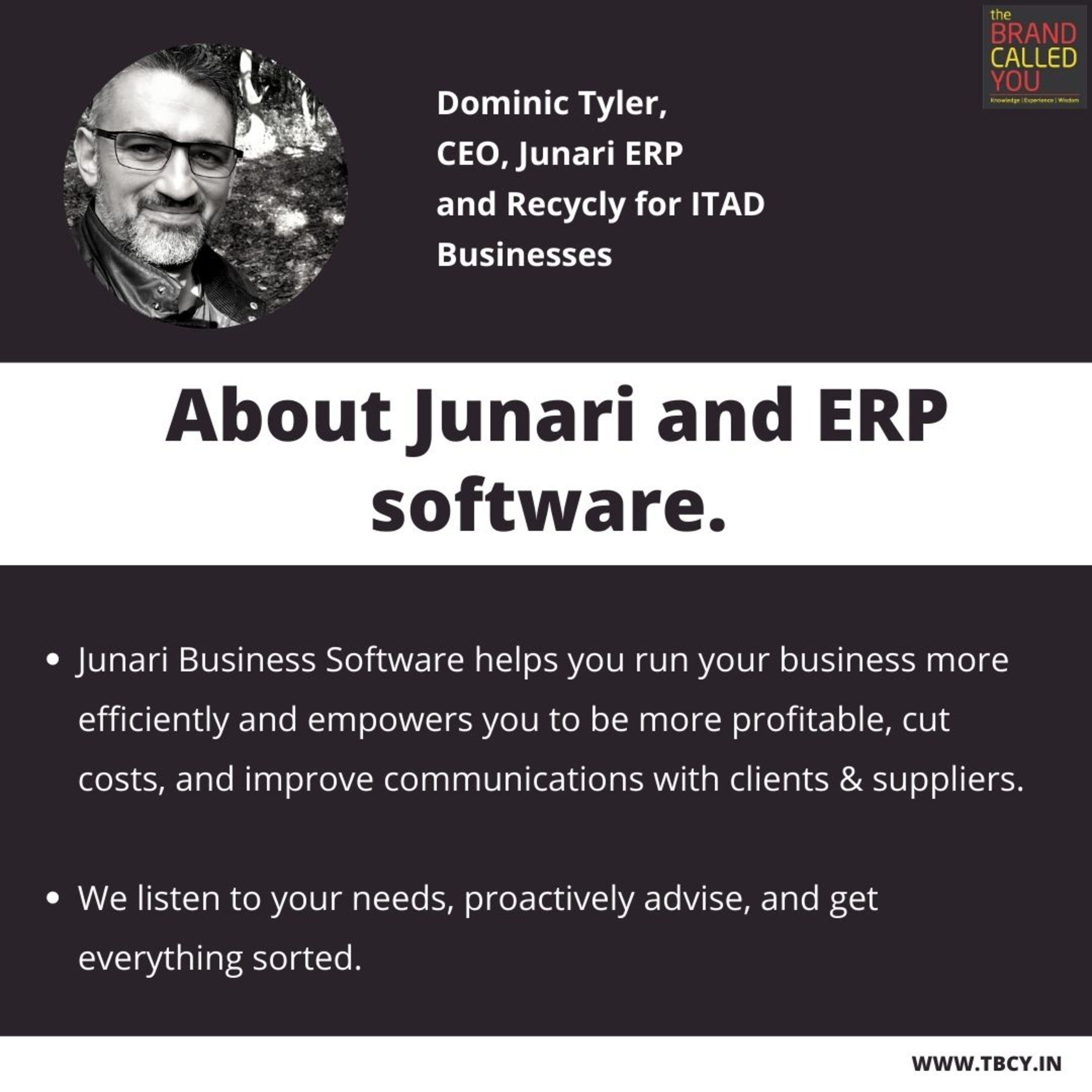 Managing your e-waste | Dominic Tyler | CEO |Junari ERP and Recycly for ITAD Businesses |