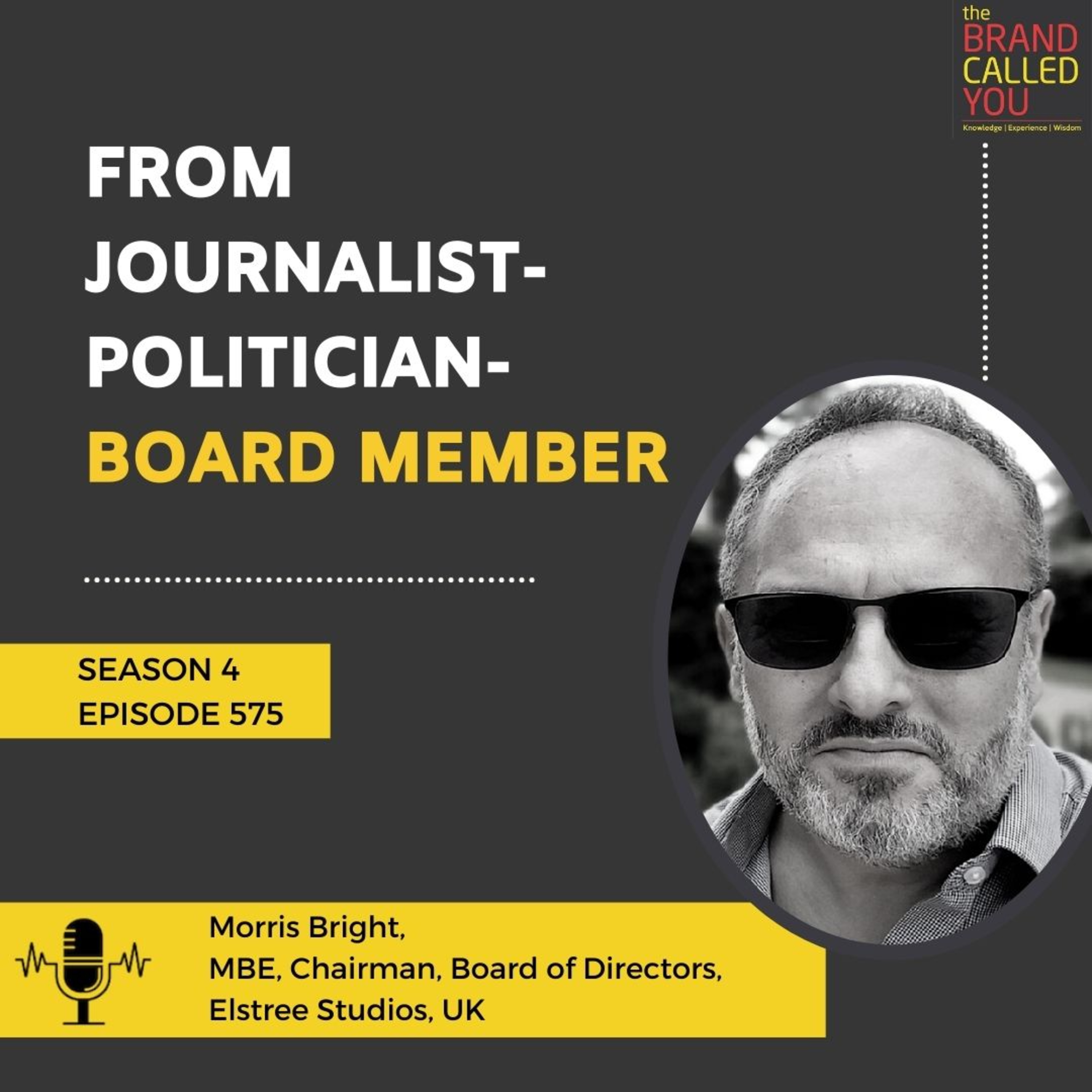 From Journalist-Politician- Board member | Morris Bright | MBE | Chairman | Board of Directors | Elstree Studios | UK |
