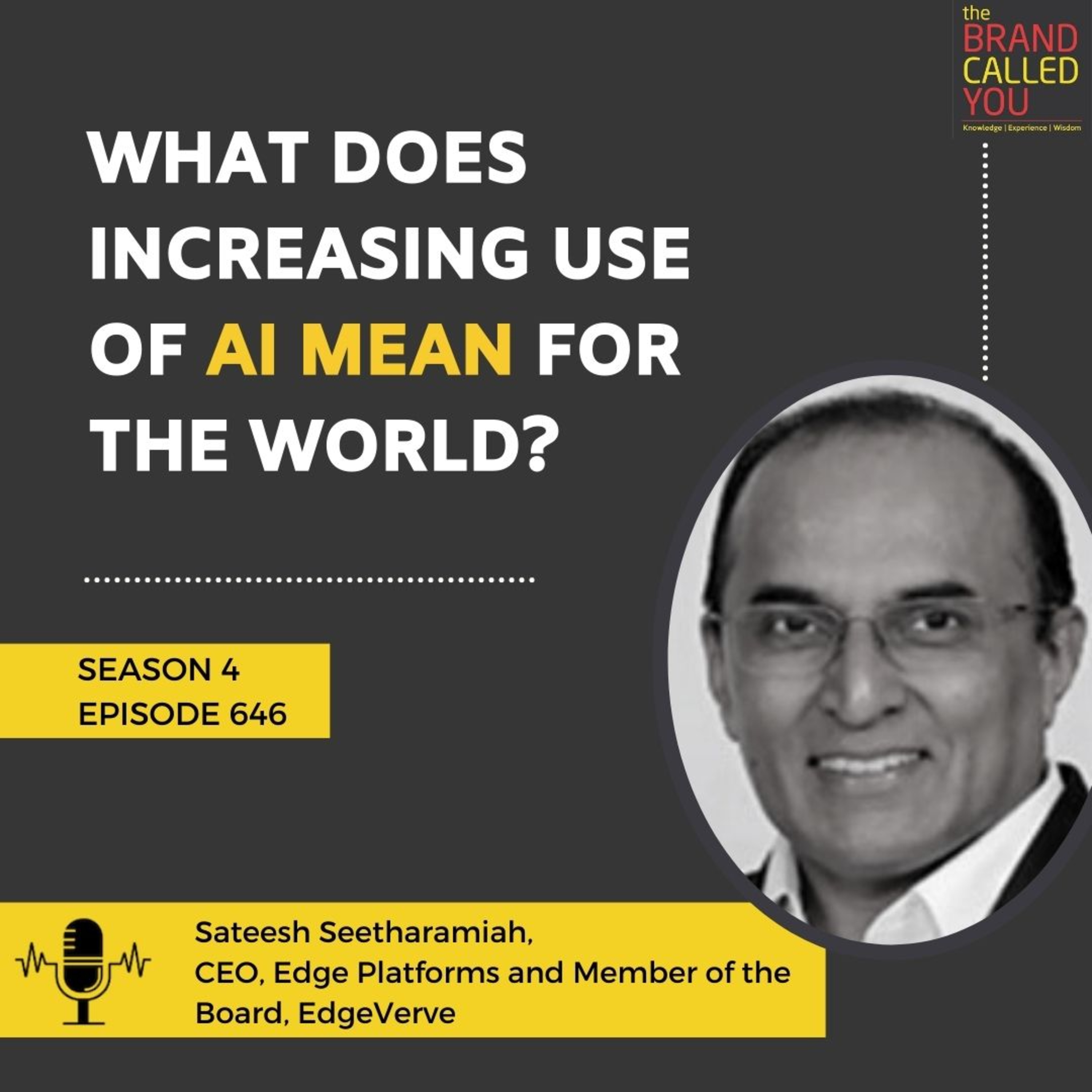 What Does Increasing Use of AI Mean for the World? | Sateesh Seetharamiah | CEO, Edge Platforms and Member of the Board, EdgeVerve