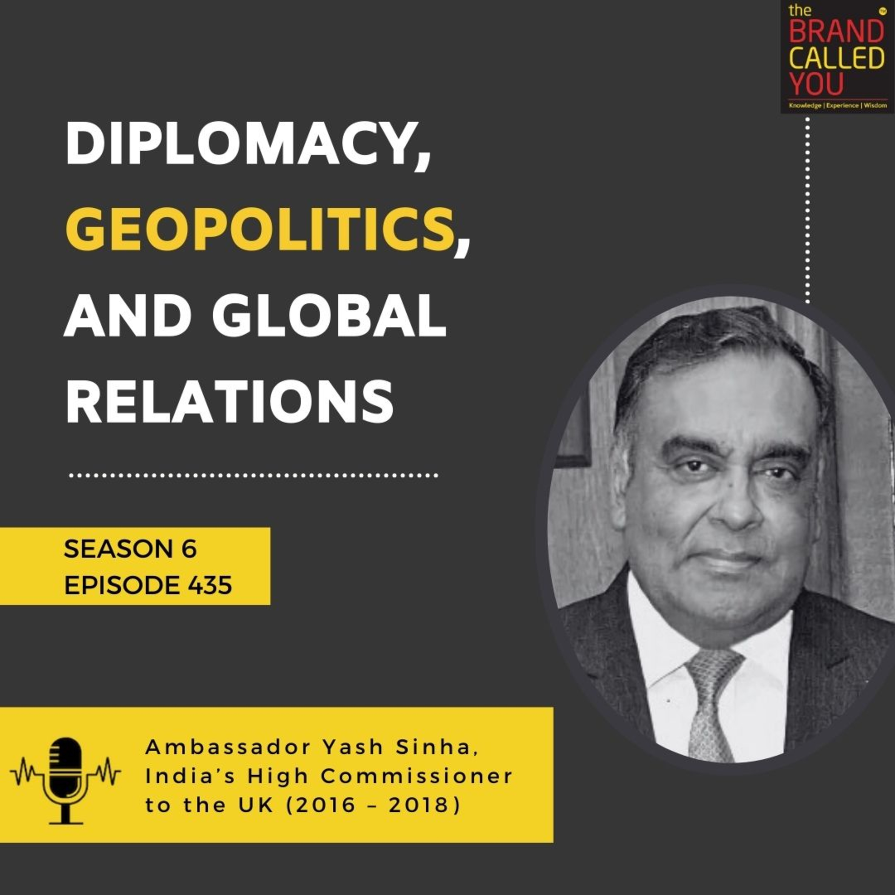 Diplomacy, Geopolitics, and Global Relations | Ambassador Yash Sinha, India’s High Commissioner to the UK (2016 – 2018)