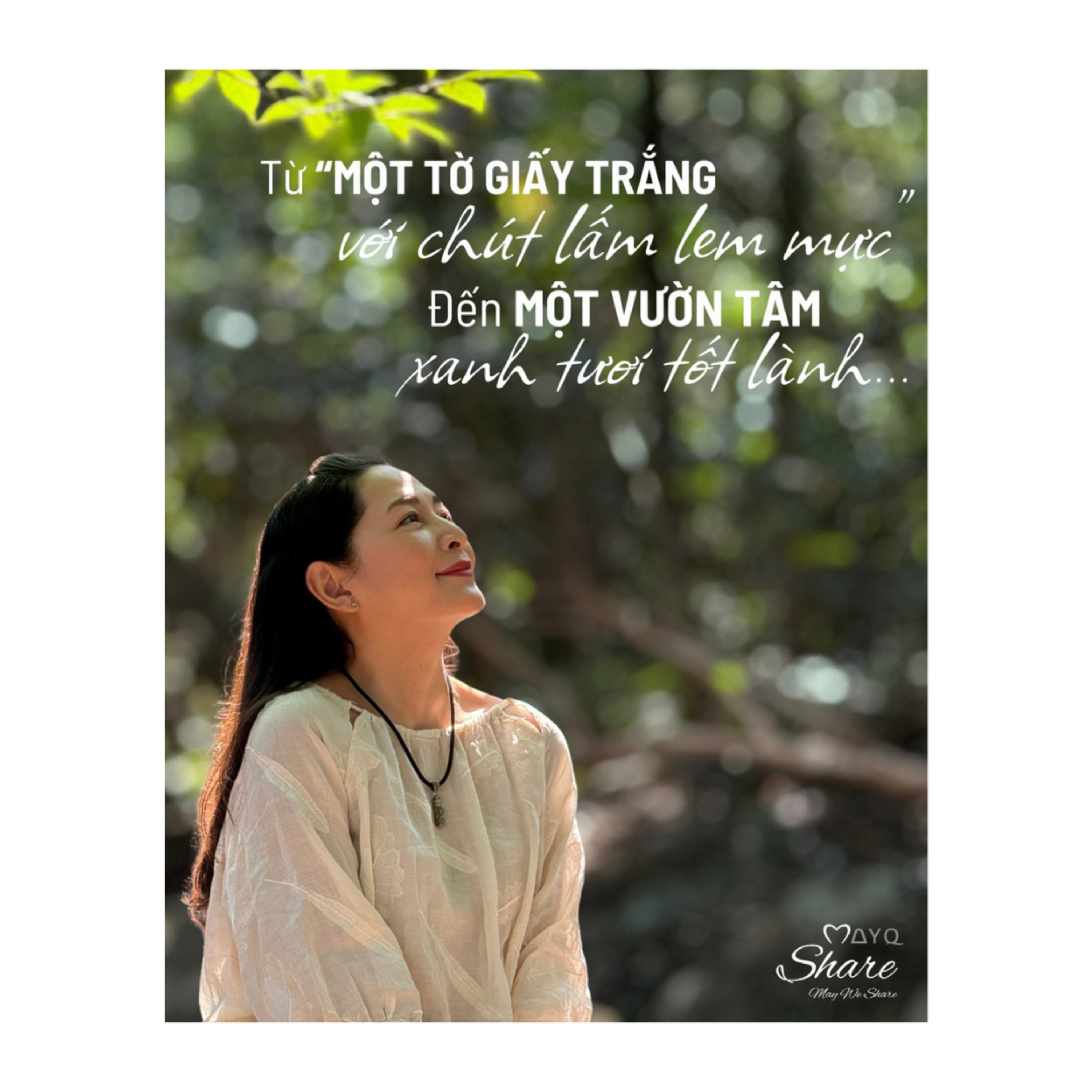 "Từ MỘT TỜ GIẤY TRẮNG với chút lấm lem mực, đến MỘT VƯỜN TÂM xanh tươi tốt lành..." | Từ Nhân số học
