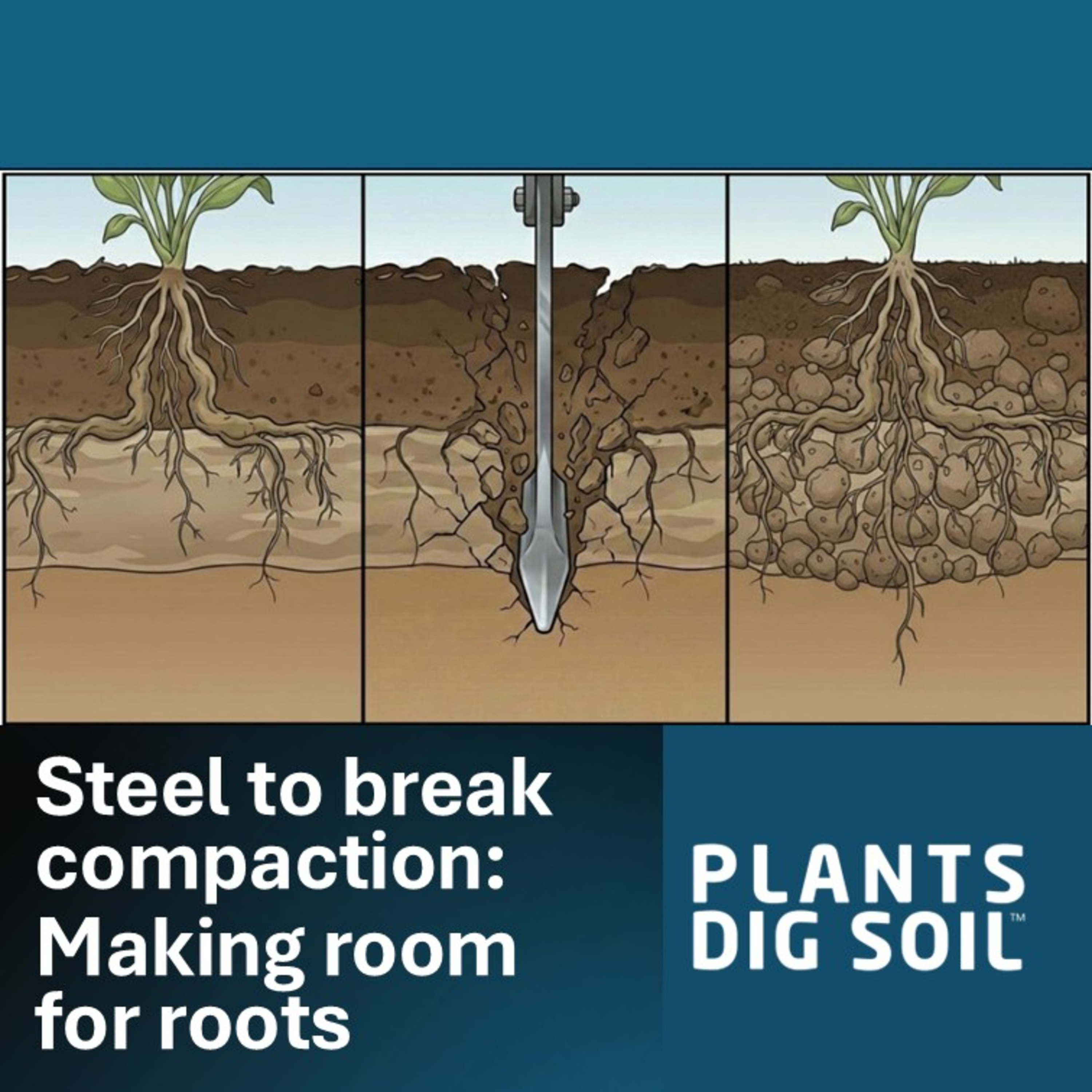 Steel to break compaction: Making room for roots episode artwork