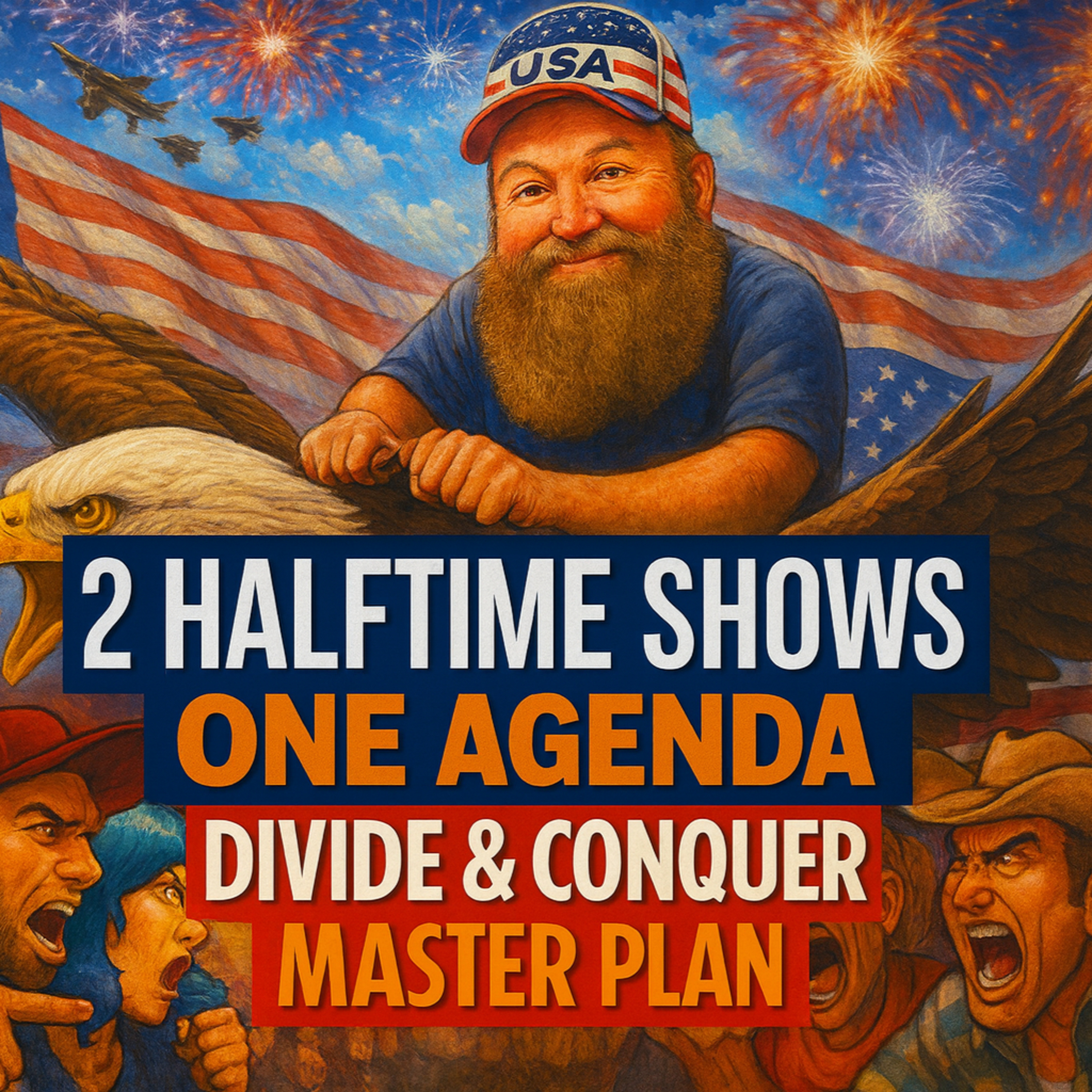 🚩"Tales of the 2 Halftime Shows" Divide & Conquer Engineered Outrage w/Thundercat episode artwork