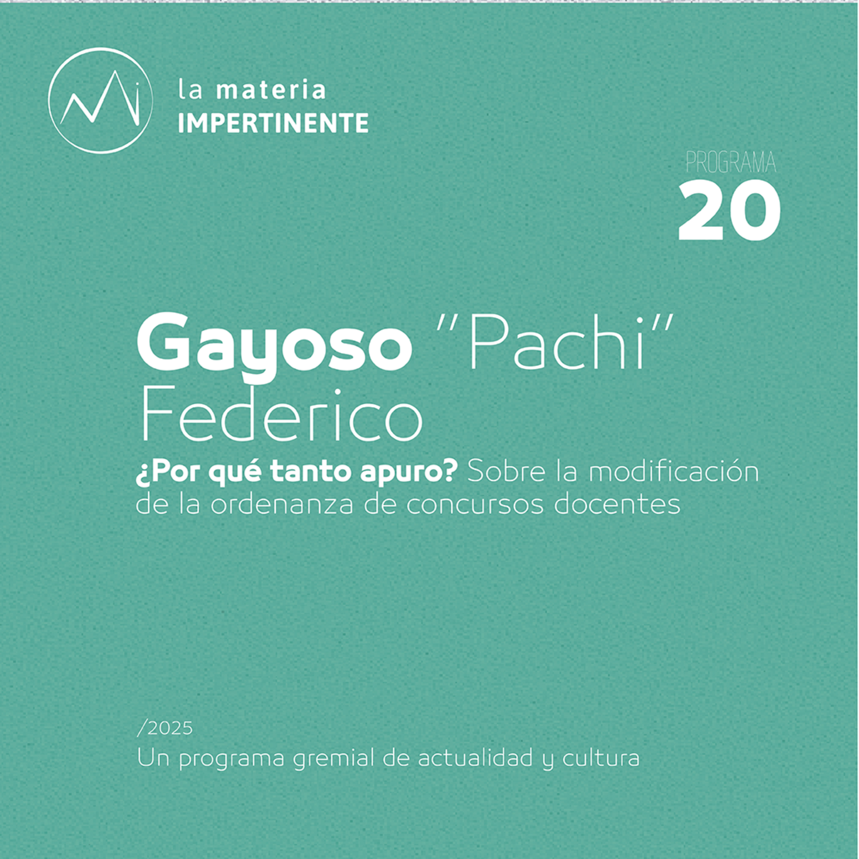 ¿Por qué tanto apuro? | Sobre la nueva ordenanza de concursos docentes episode artwork