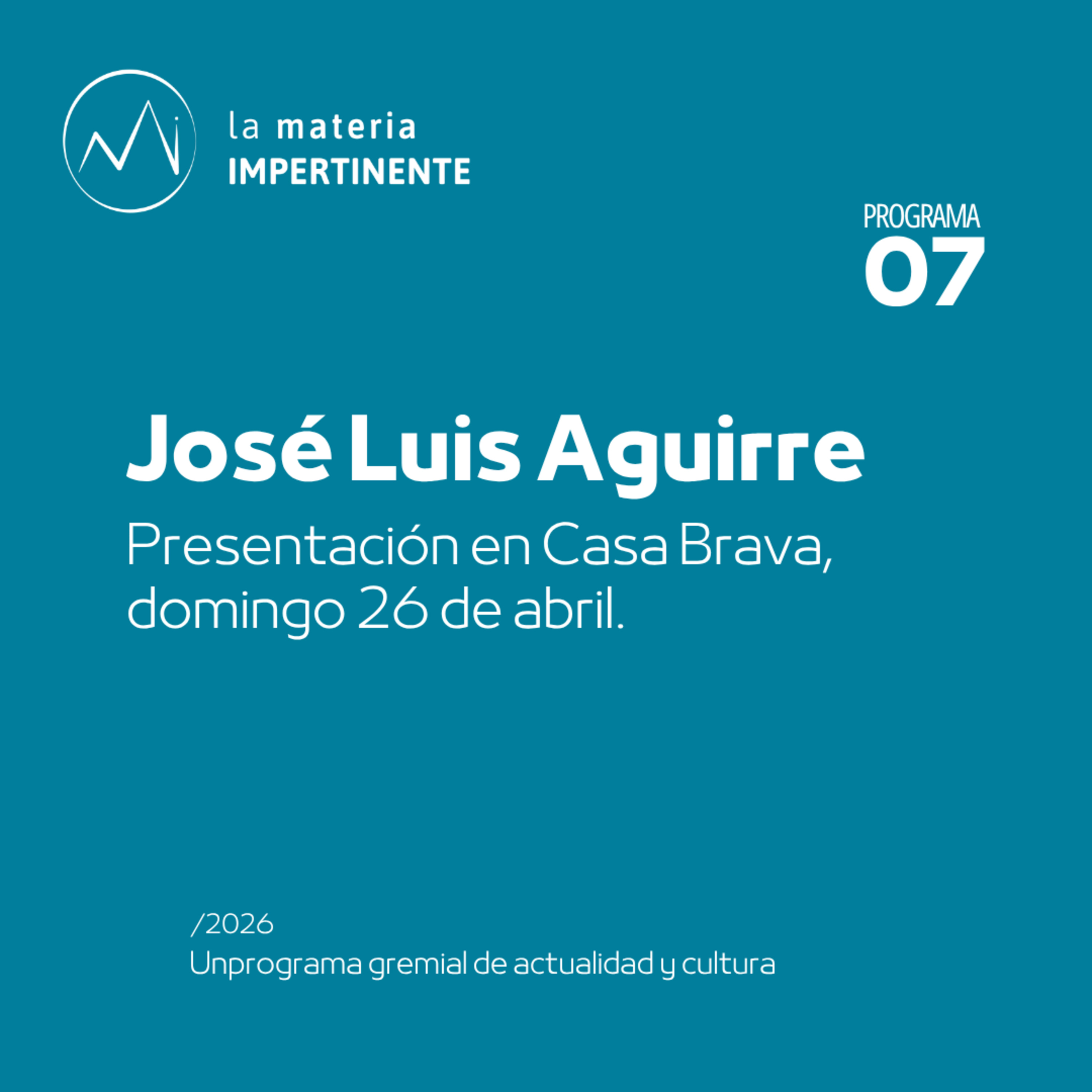 Música | Entrevista a José Luis Aguirre episode artwork