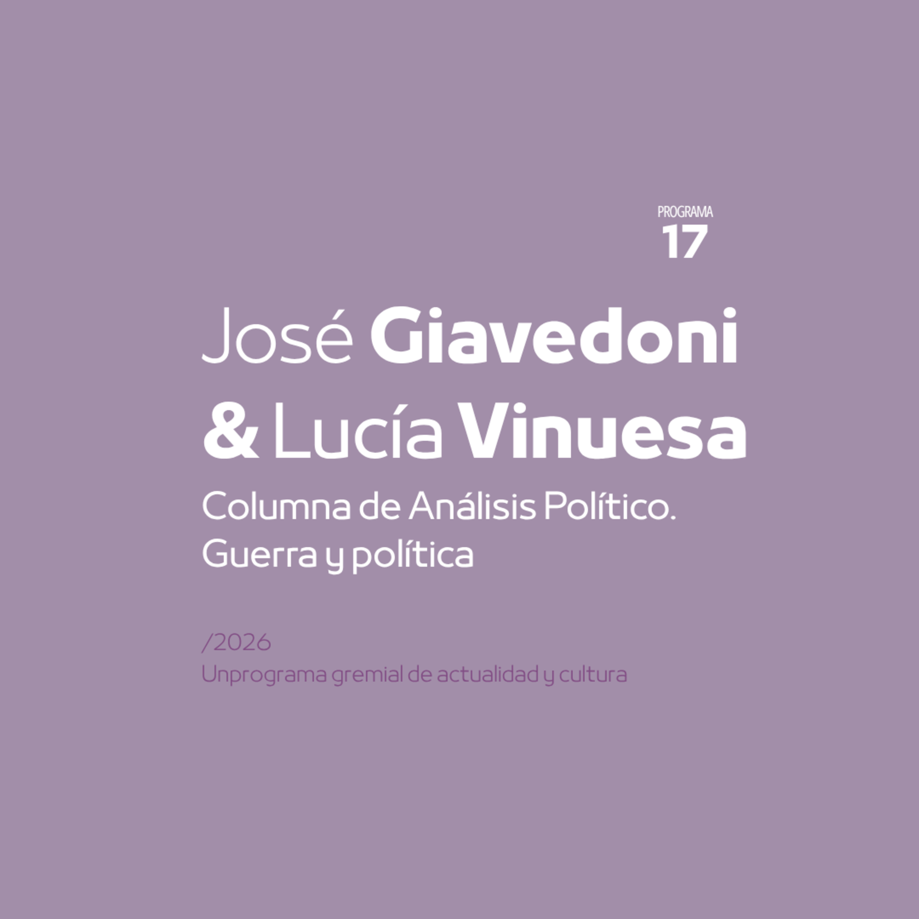 Columna Análisis Político | Guerra y política episode artwork