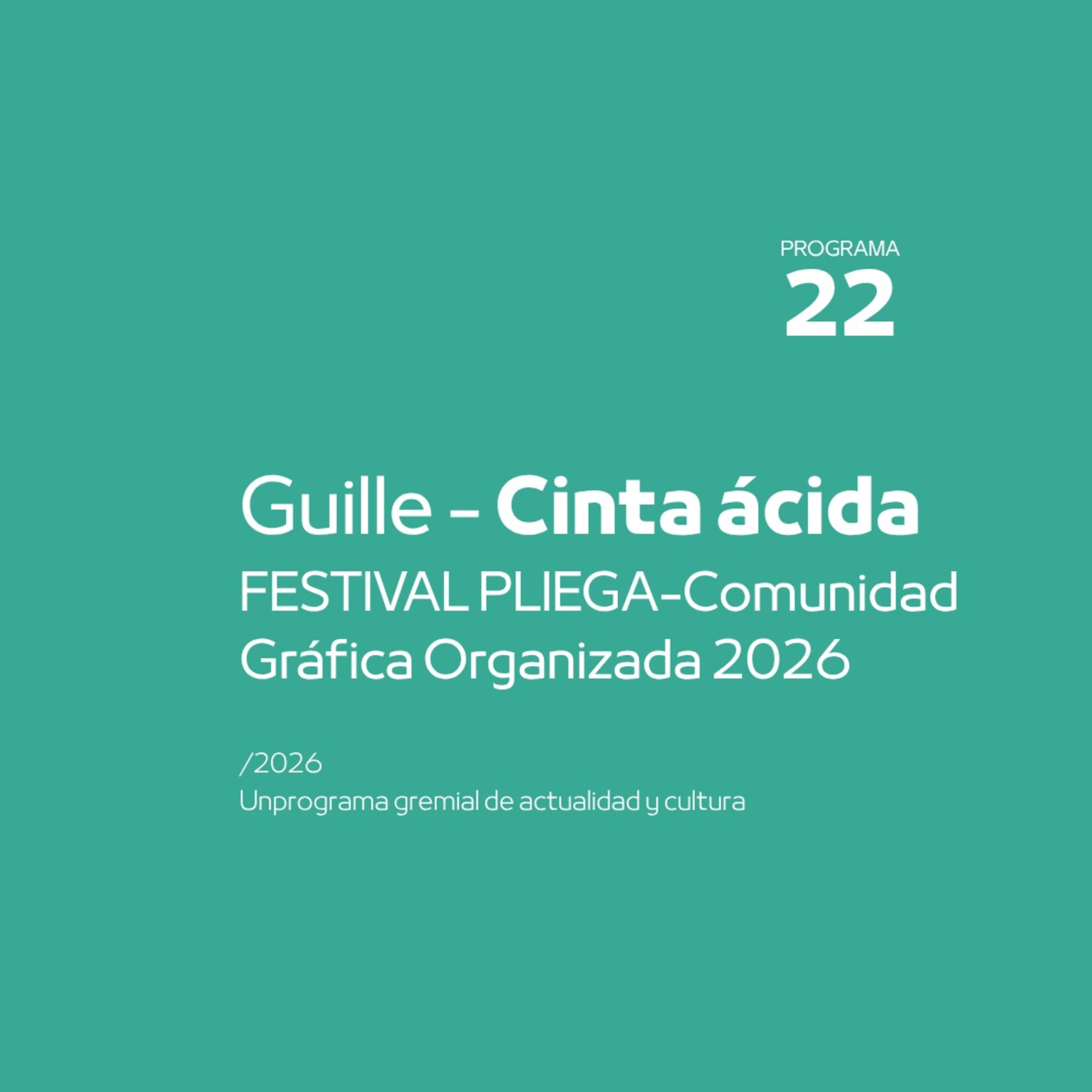 Festival Pliega-CGO | Conversamos con Guille de Cinta Acida episode artwork