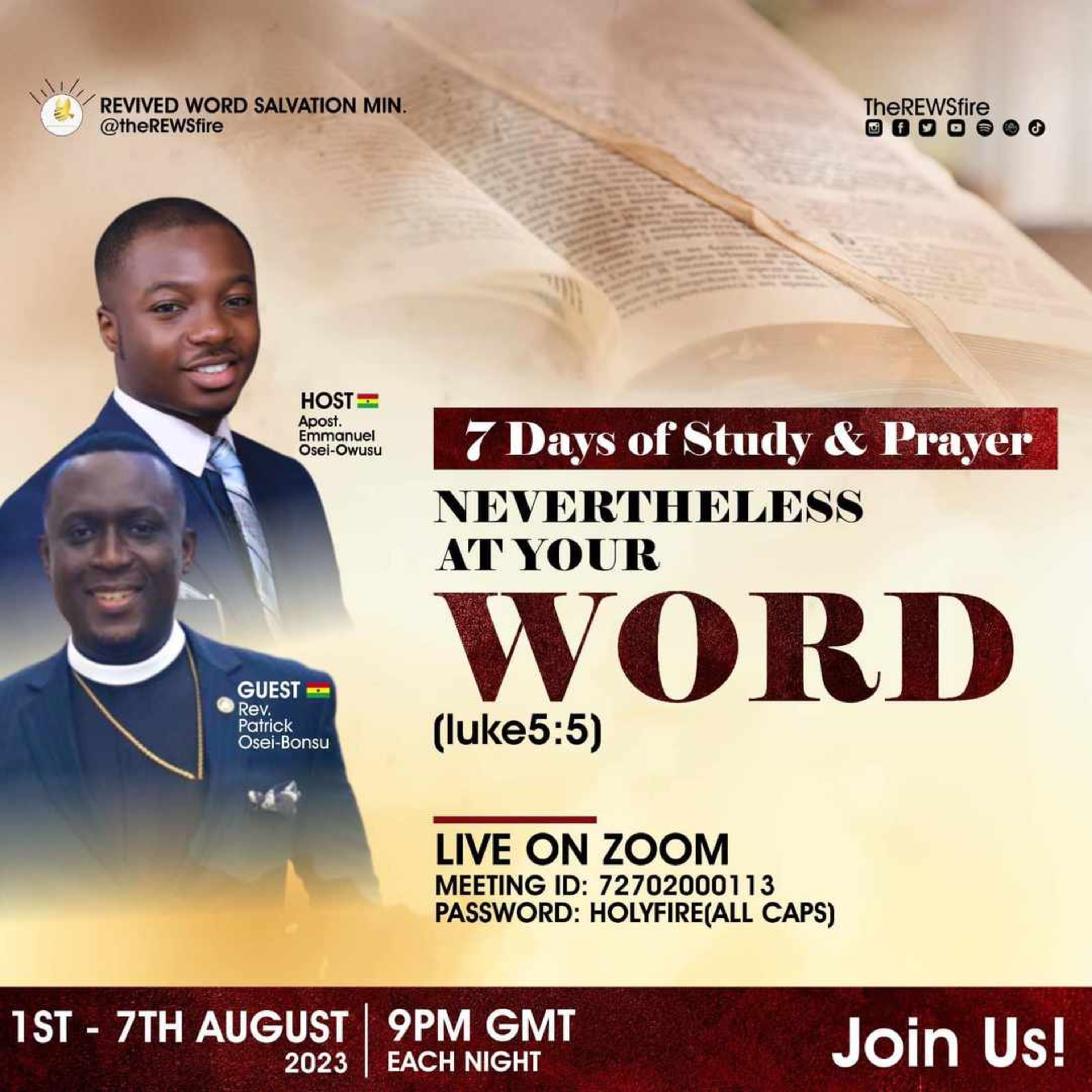 Day 3- Nevertheless at your Word by Rev Patrick Osei-Bonsu