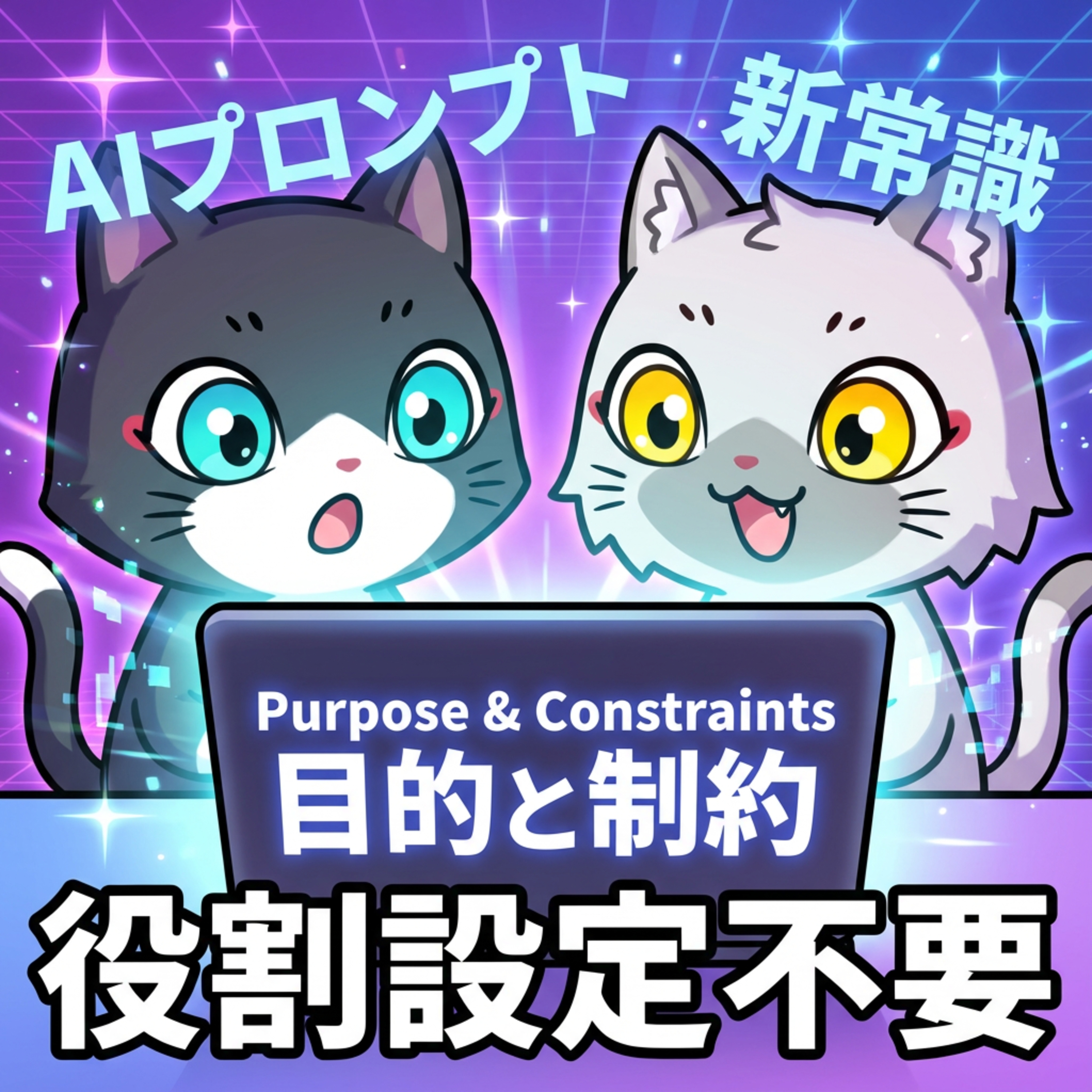 【最新AIプロンプト術】役割は与えずに"目的と制約"を明確にしよう！