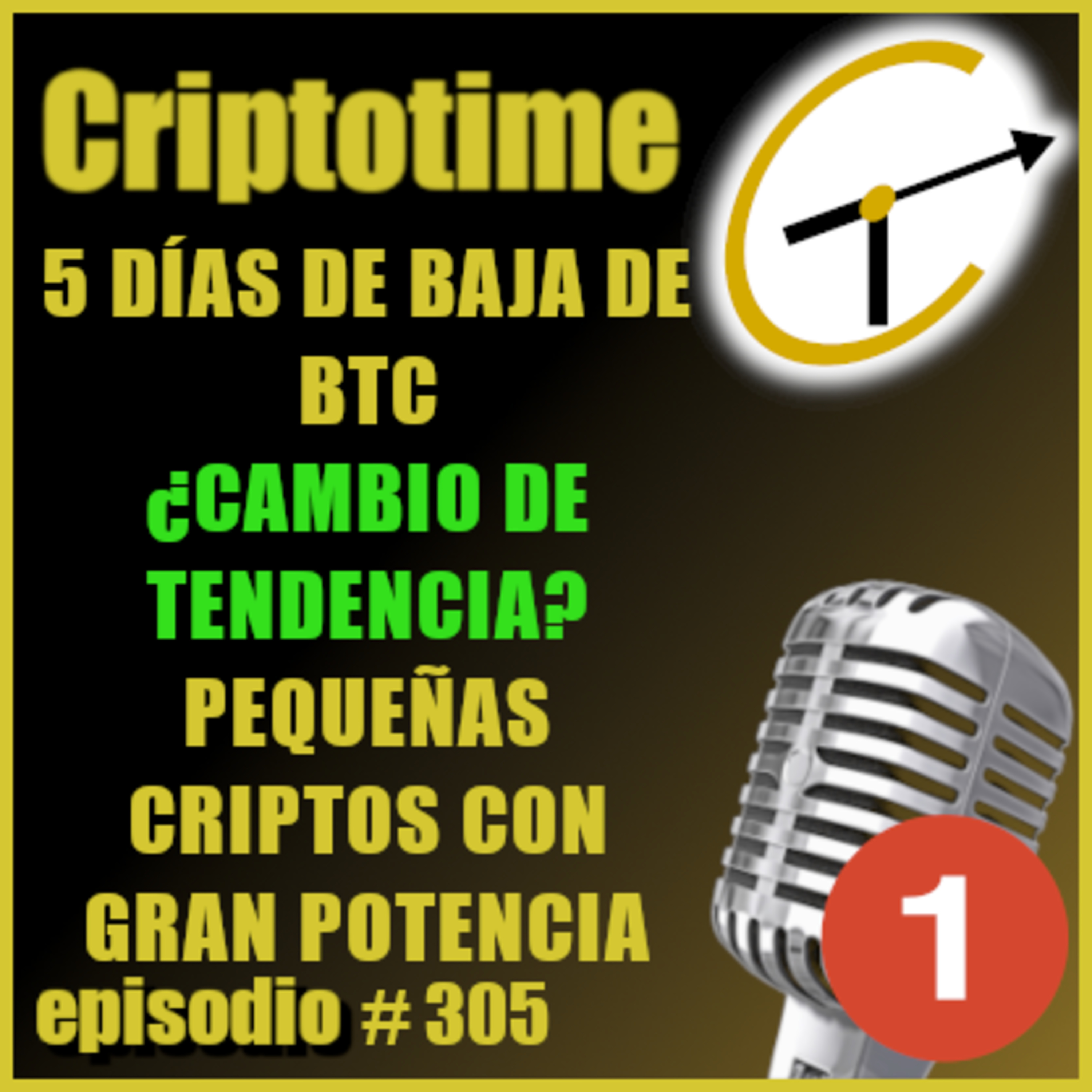 [Parte 1] 5 DÍAS DE BAJA DE BTC ¿CAMBIO DE TENDENCIA? | PEQUEÑAS CRIPTOS CON POTENCIAL | Patricio Ibarra.  episode artwork