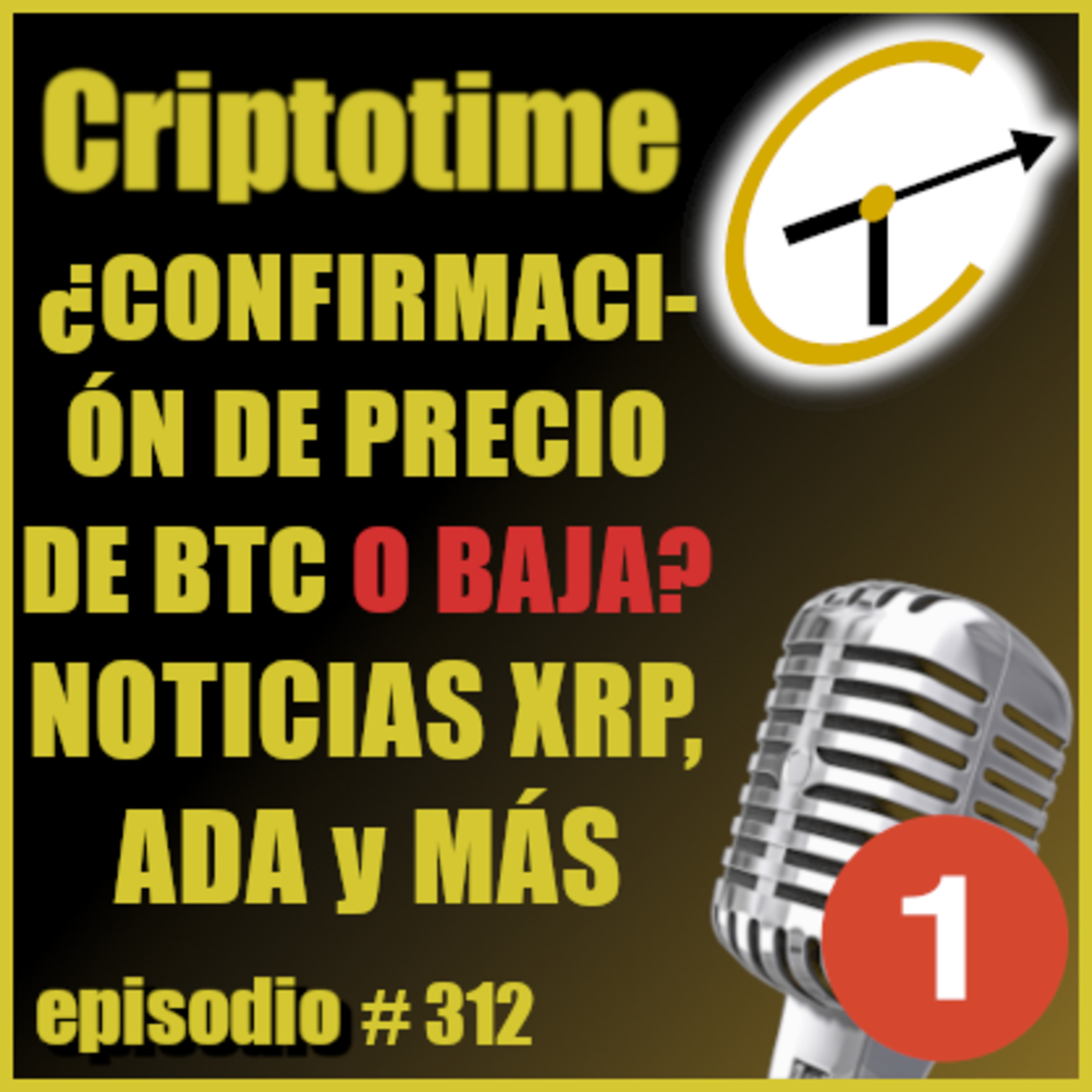 [Parte 1] ¿CONFIRMACIÓN DE PRECIO DE BTC O BAJA? | NOTICIAS XRP, ADA y MÁS | Luis A. Gonzalez. episode artwork