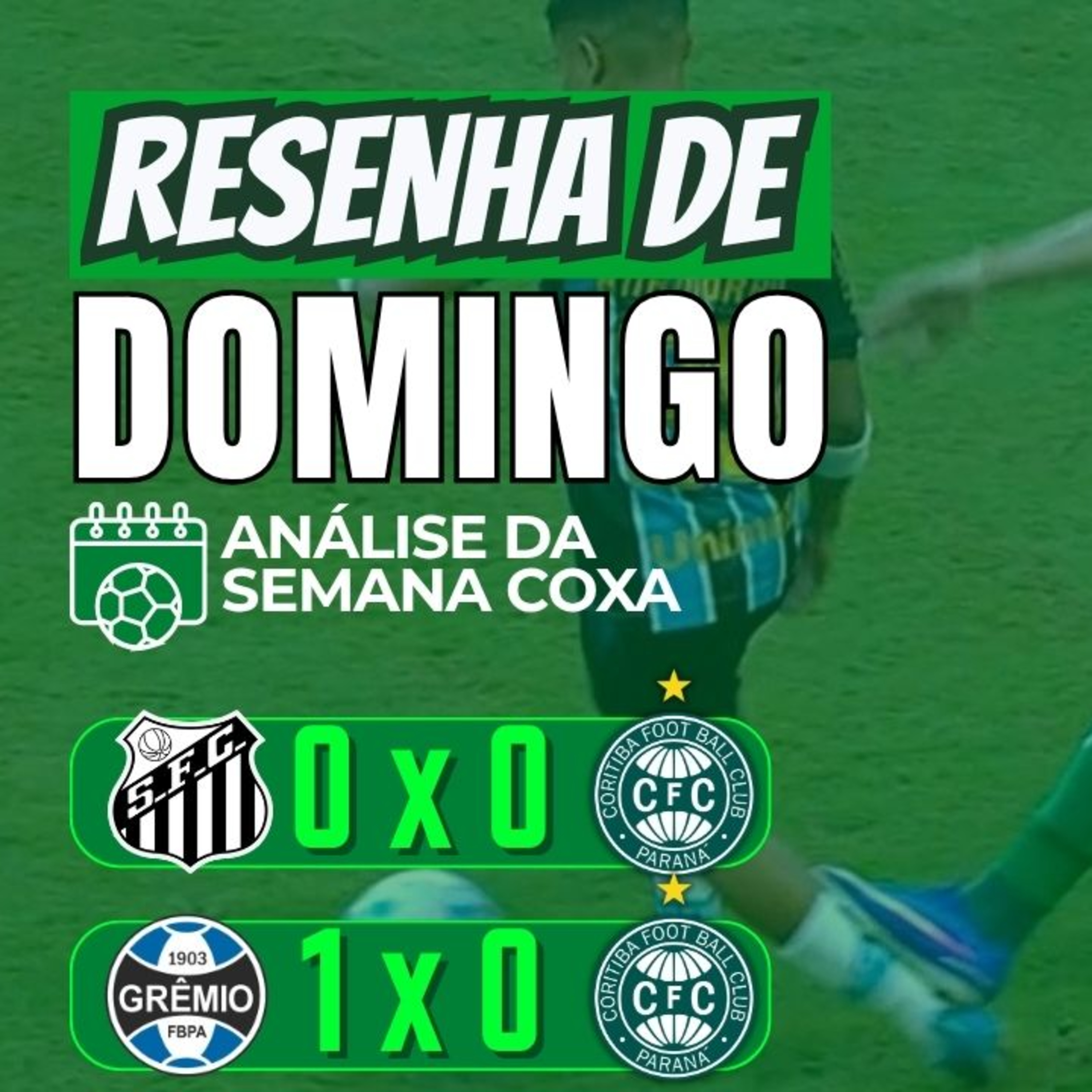 RESENHA DE DOMINGO | SEMANA DO COXA: EMPATE COM O SANTOS E DERROTA PARA O GRÊMIO 🍻 episode artwork