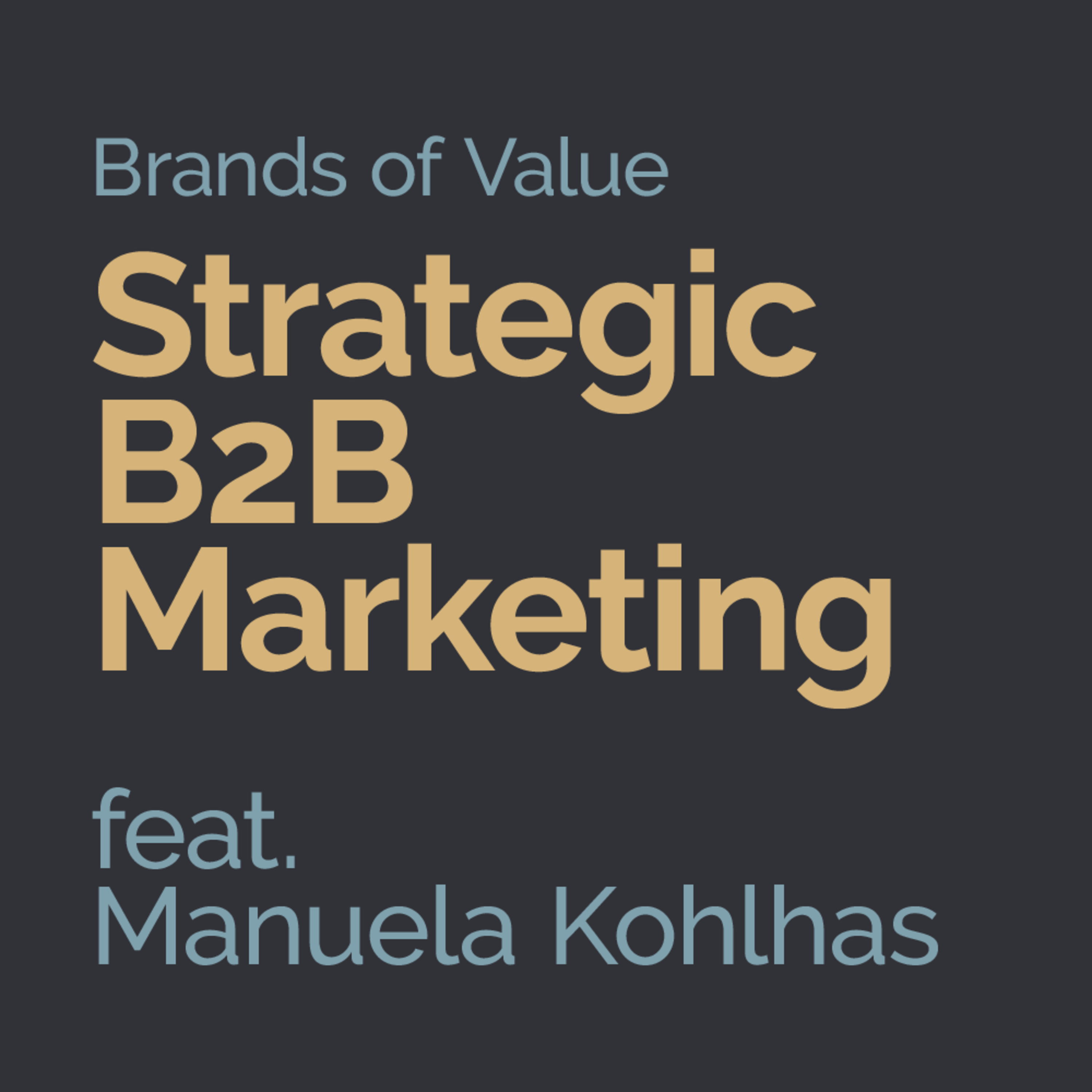Strategic B2B Marketing -feat. Manuela Kohlhas episode artwork