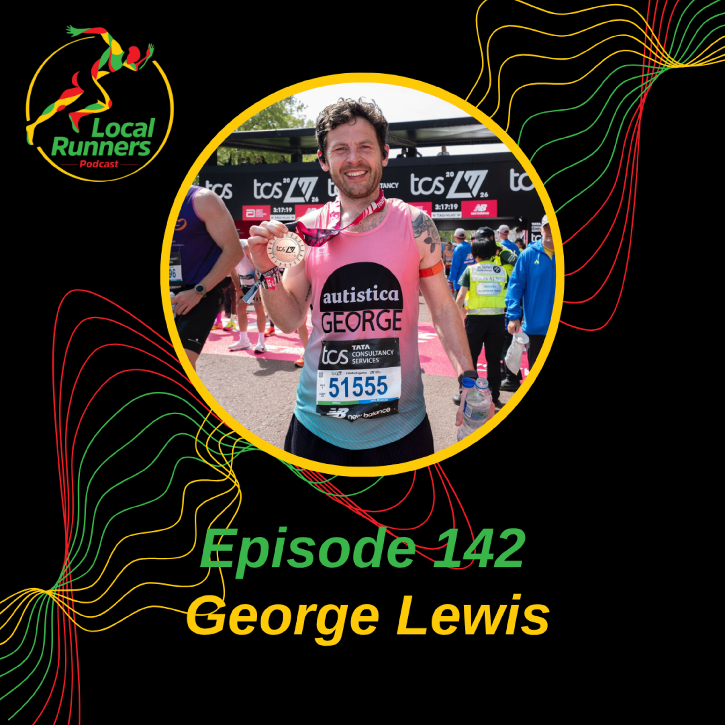 Episode 142 - George Lewis | London Marathon | Autistica Charity | Running Observations episode artwork