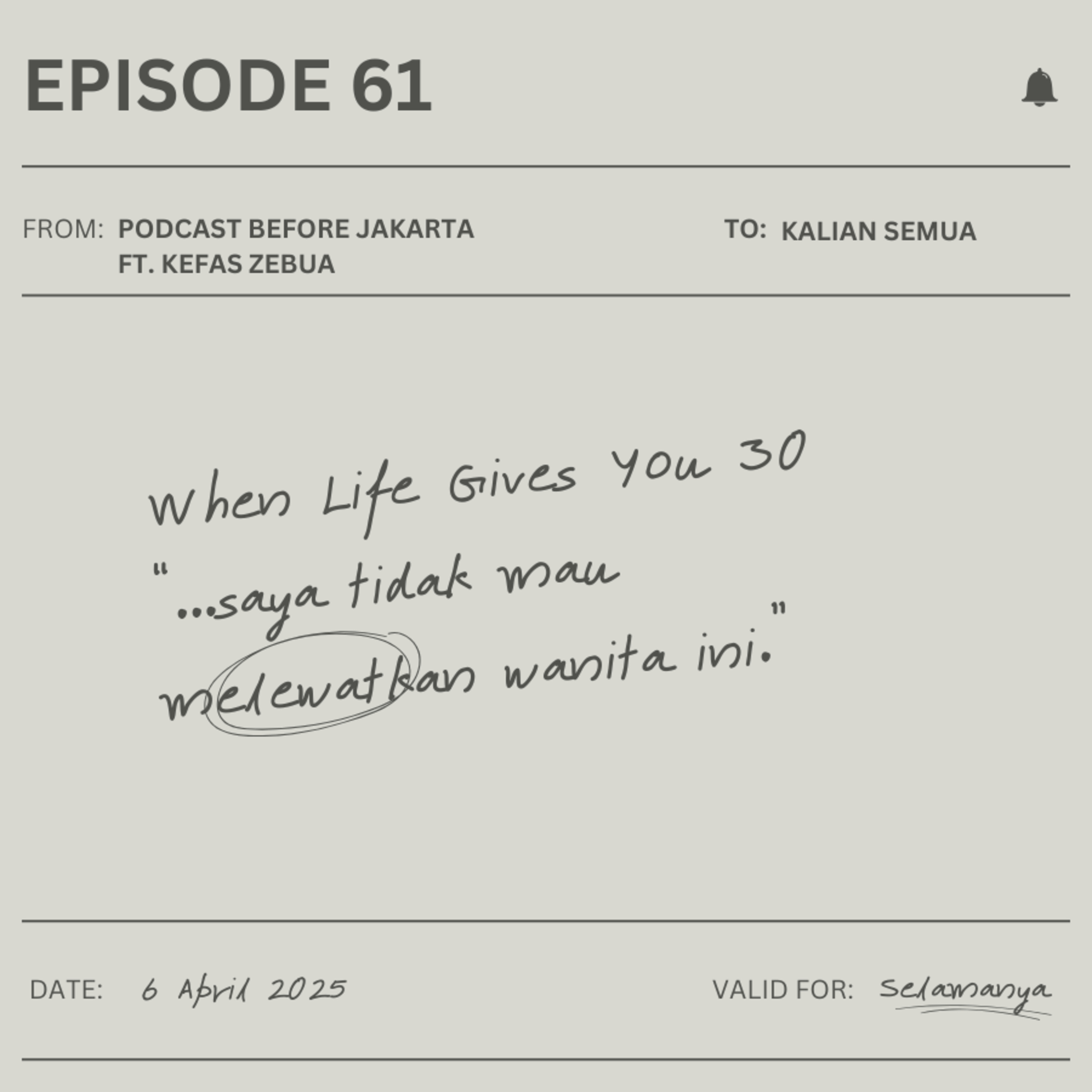Podcast Before Jakarta: A Casual Talk with Abiel Christian