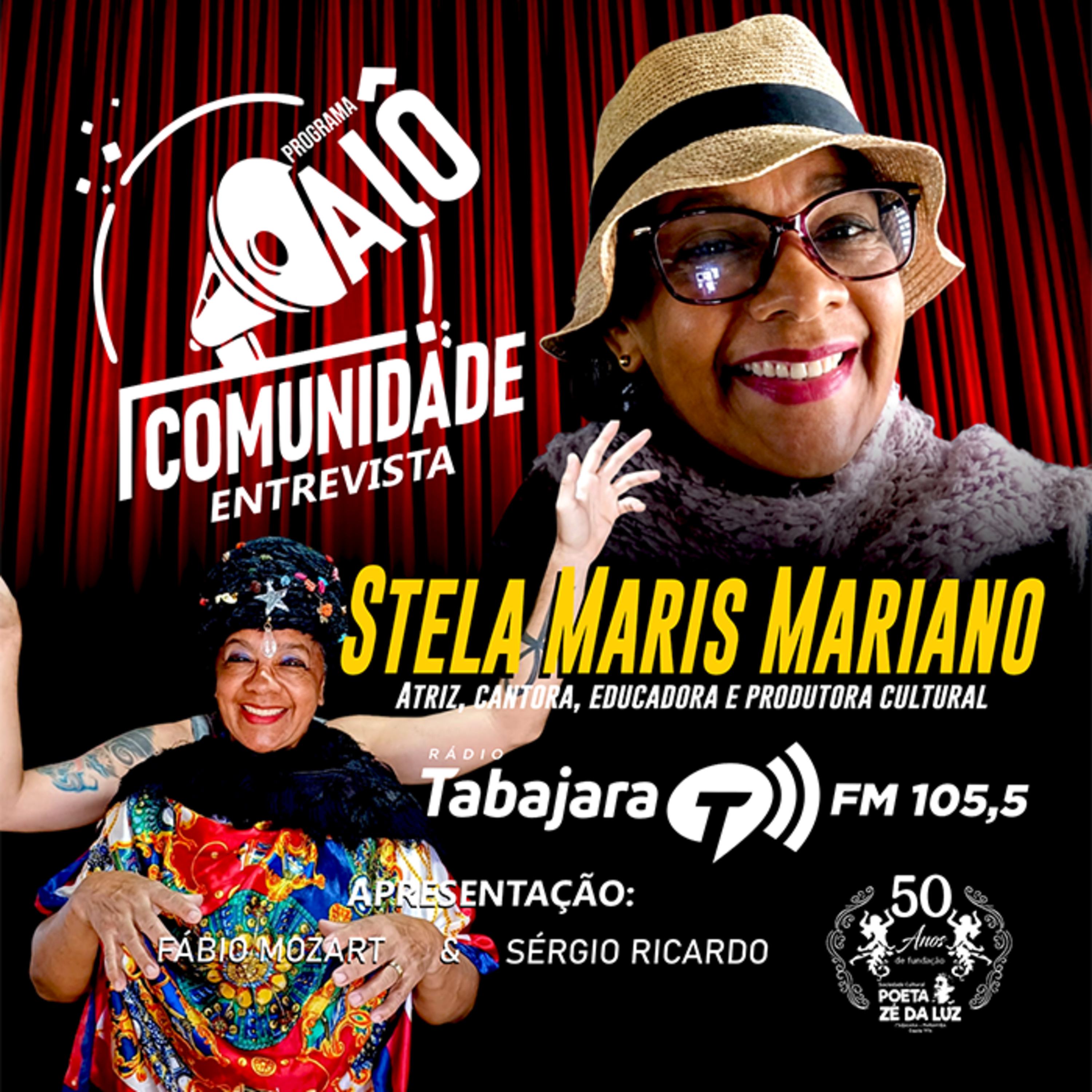Alô Comunidade recebe a cantora e atriz Stela Maris Mariano e destaca o papel das rádios comunitárias na vida das comunidades episode artwork