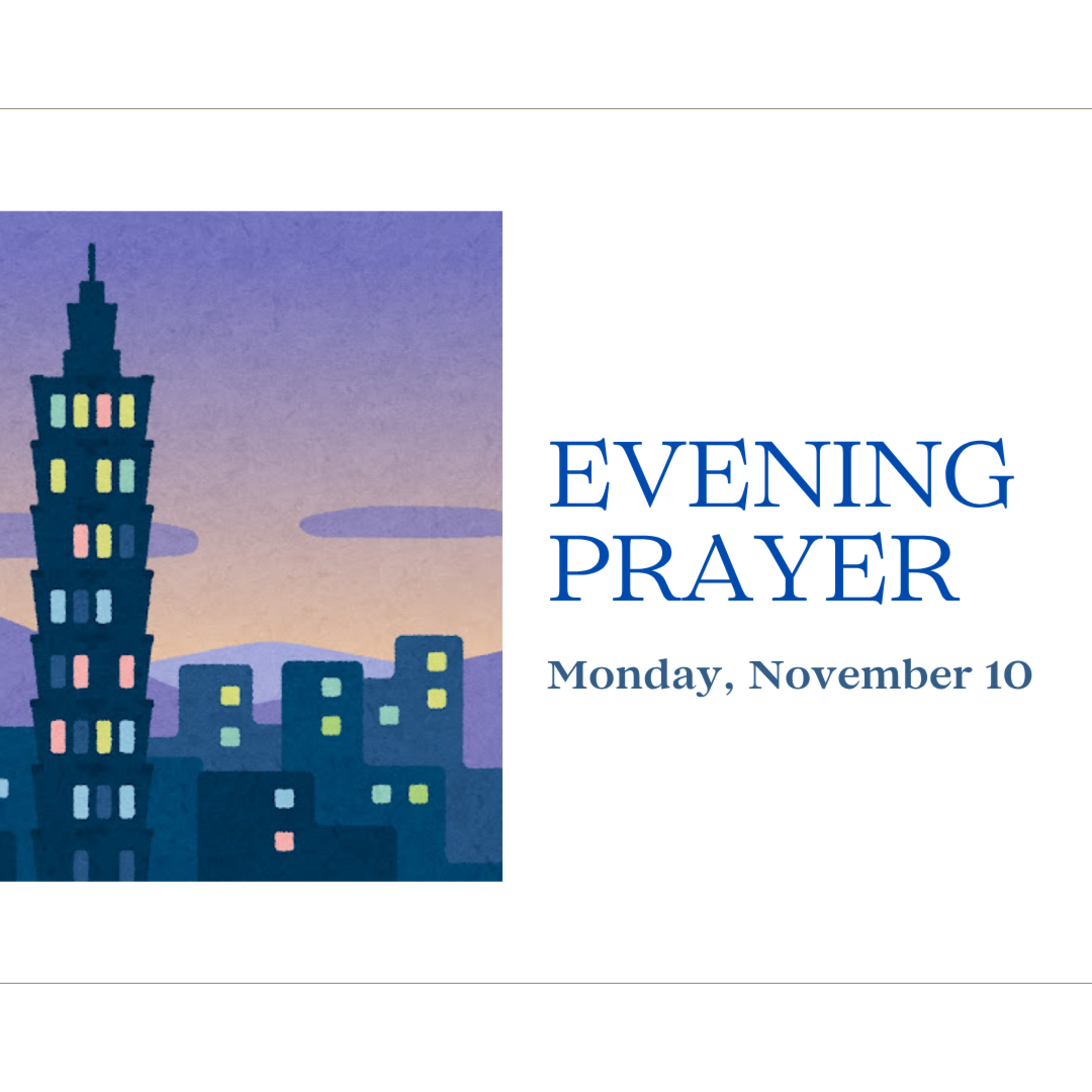 Today's NIGHT TIME PRAYER -- Monday (November 10) episode artwork