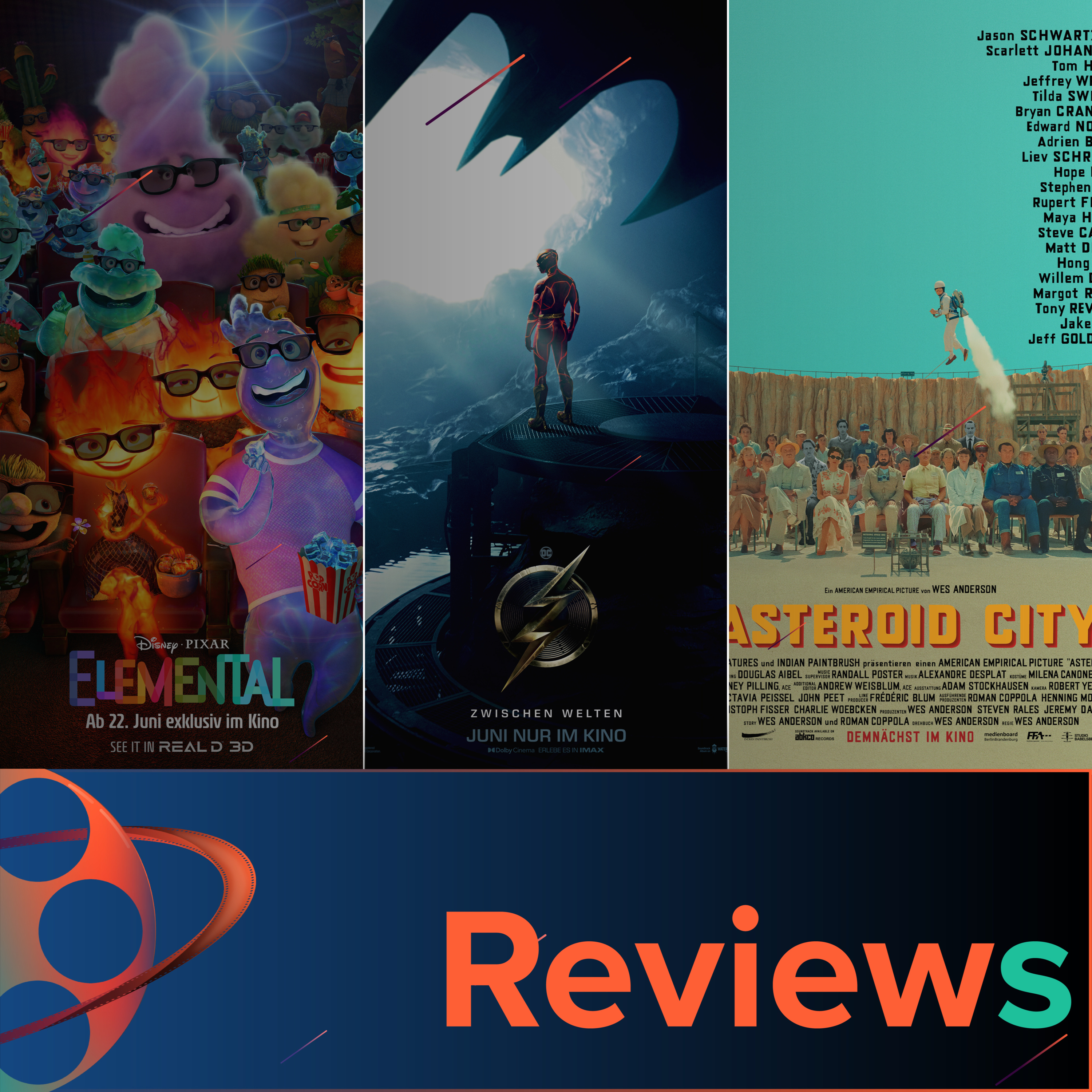 PFG Reviews (The Flash, Asteroid City, Elemental, No Hard Feelings, Weird: The Al Yankovic Story) episode artwork