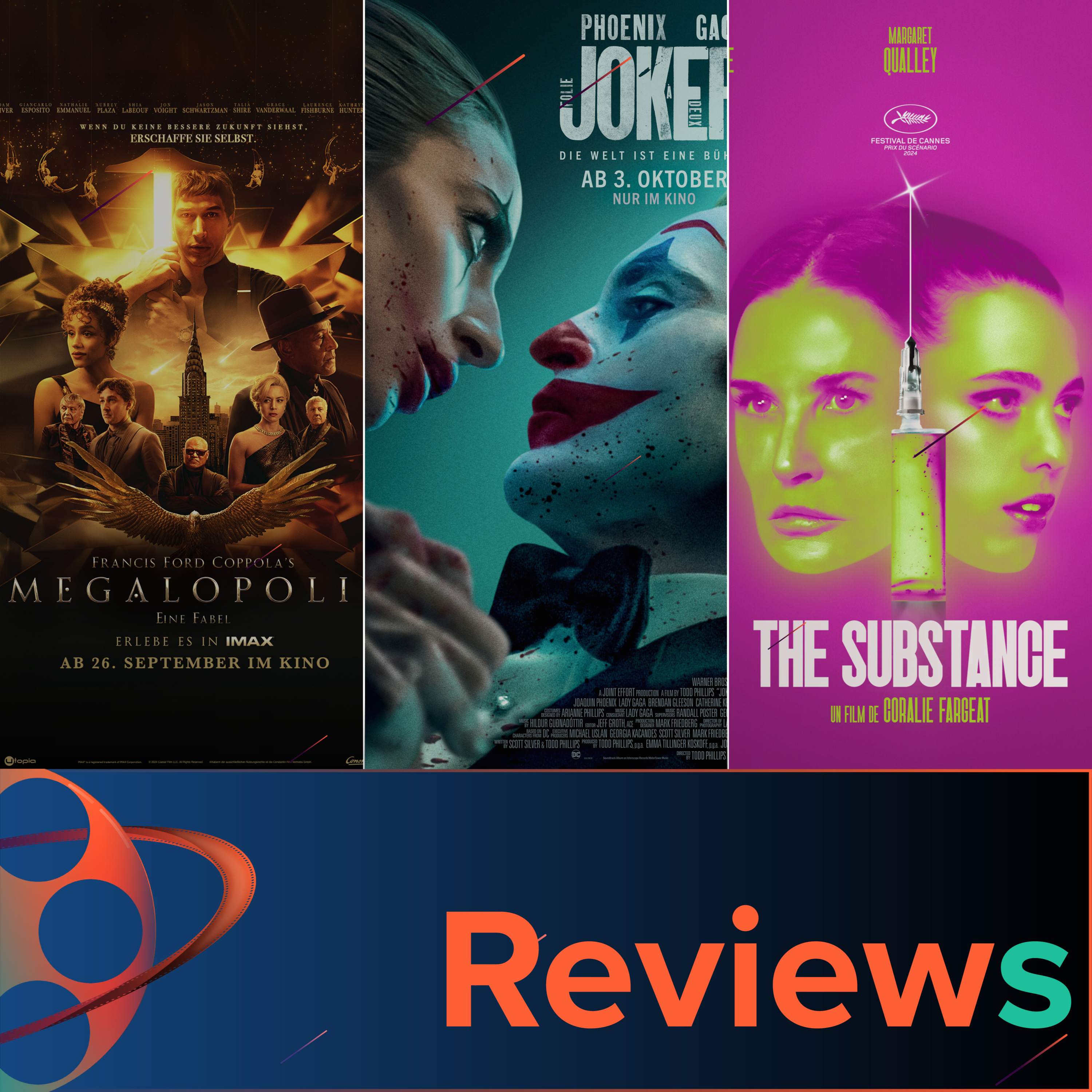 PFG Reviews (Joker 2, The Substance, The Wild Robot, Speak No Evil, Megalopolis, Thelma) episode artwork