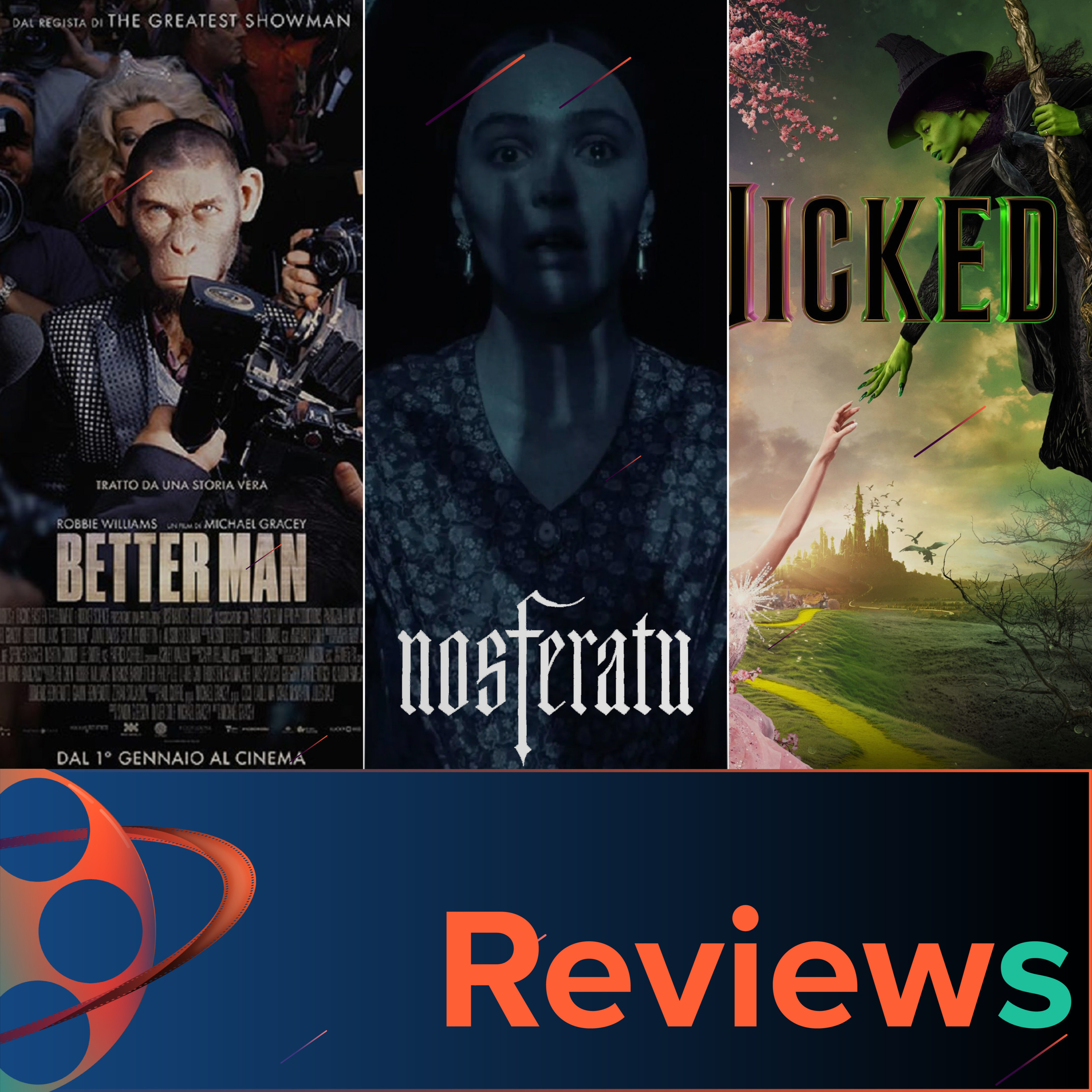 PFG Reviews (Nosferatu, Wicked, Better Man, Carry-On, The Outrun, Emilia Perez) episode artwork