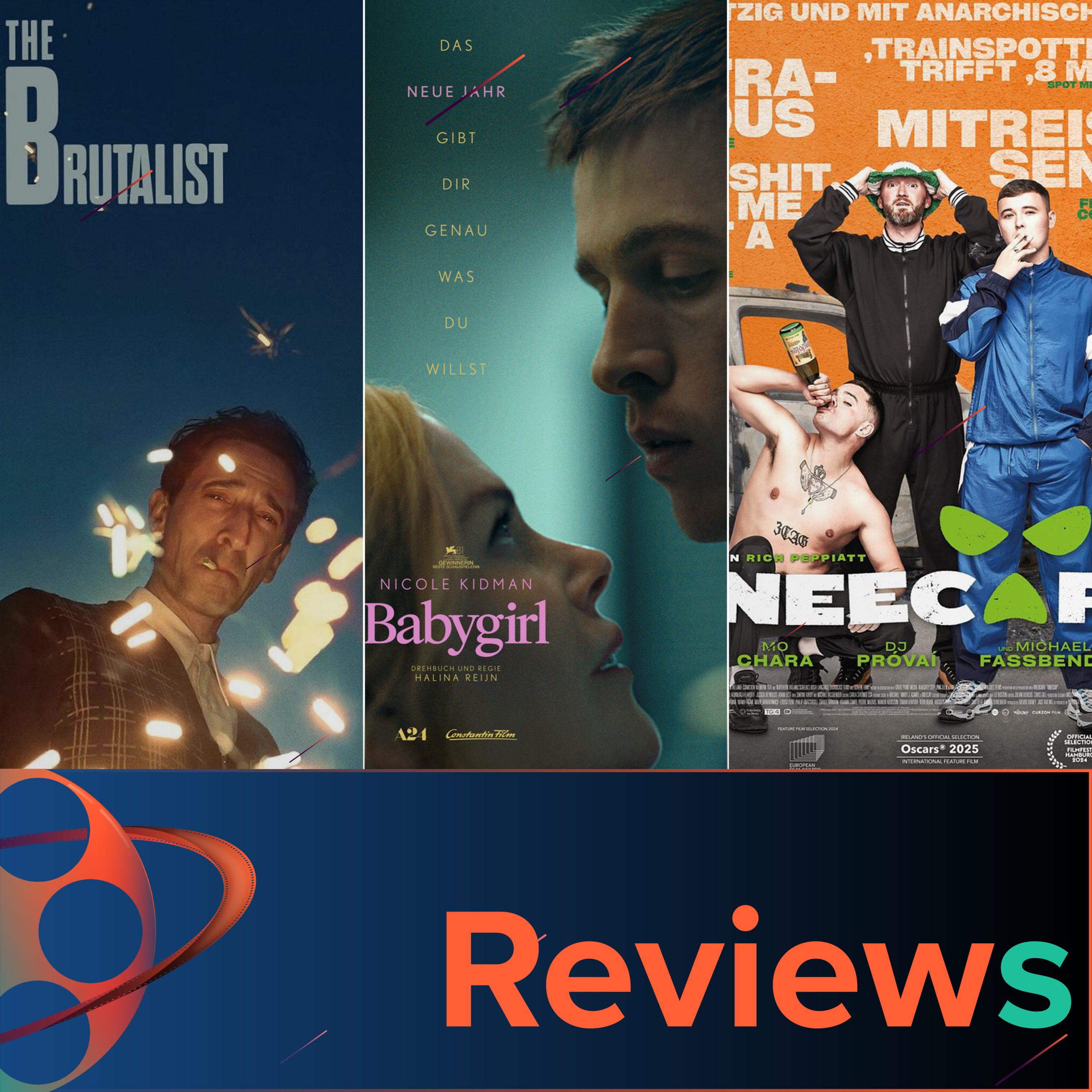 PFG Reviews (Babygirl, The Brutalist, Kneecap, Queer, Der Saat des heiligen Feigenbaums, La Cocina, The Girl with the Needle, Universal Language) episode artwork