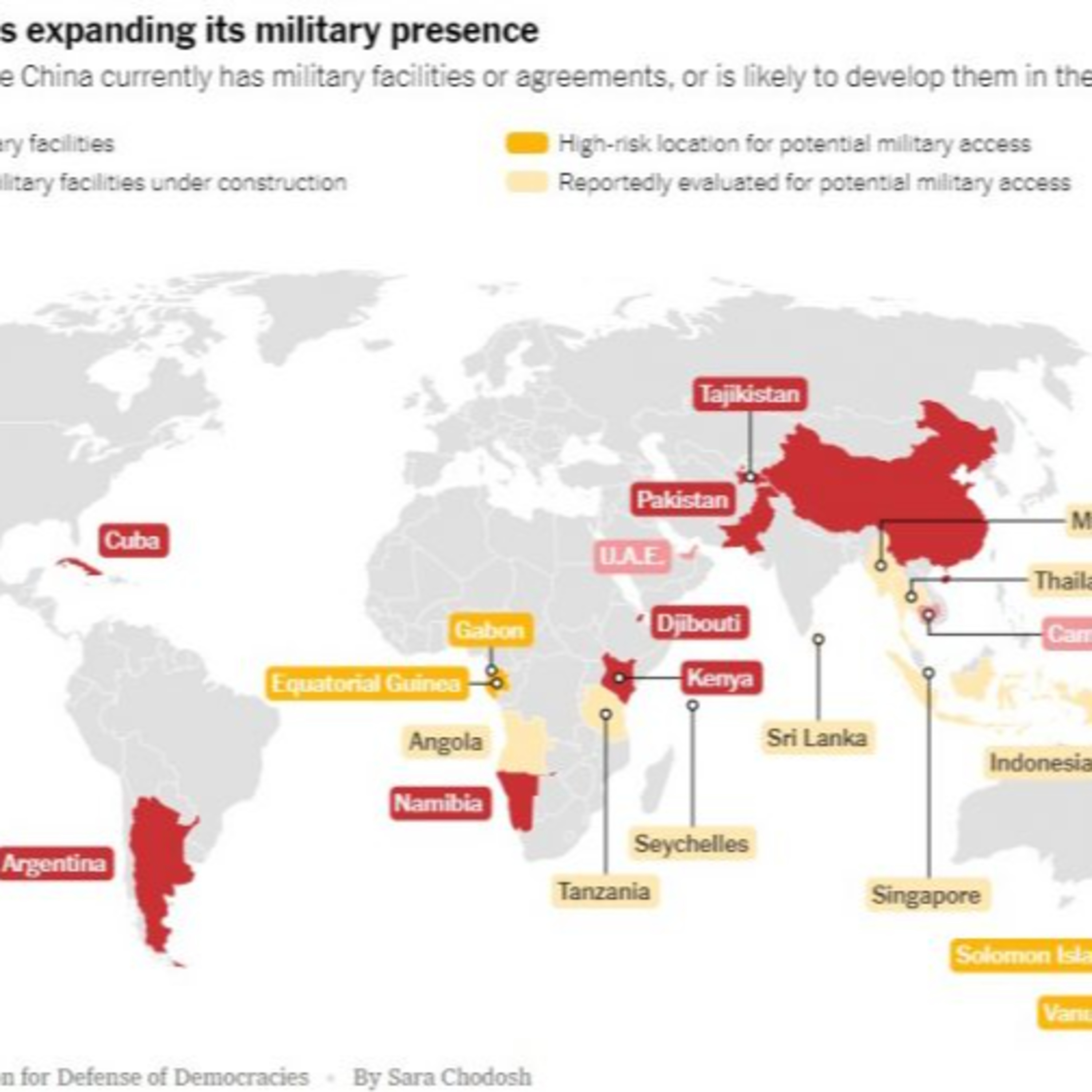 Sức mạnh quân sự của Trung Quốc đang vươn ra toàn cầu