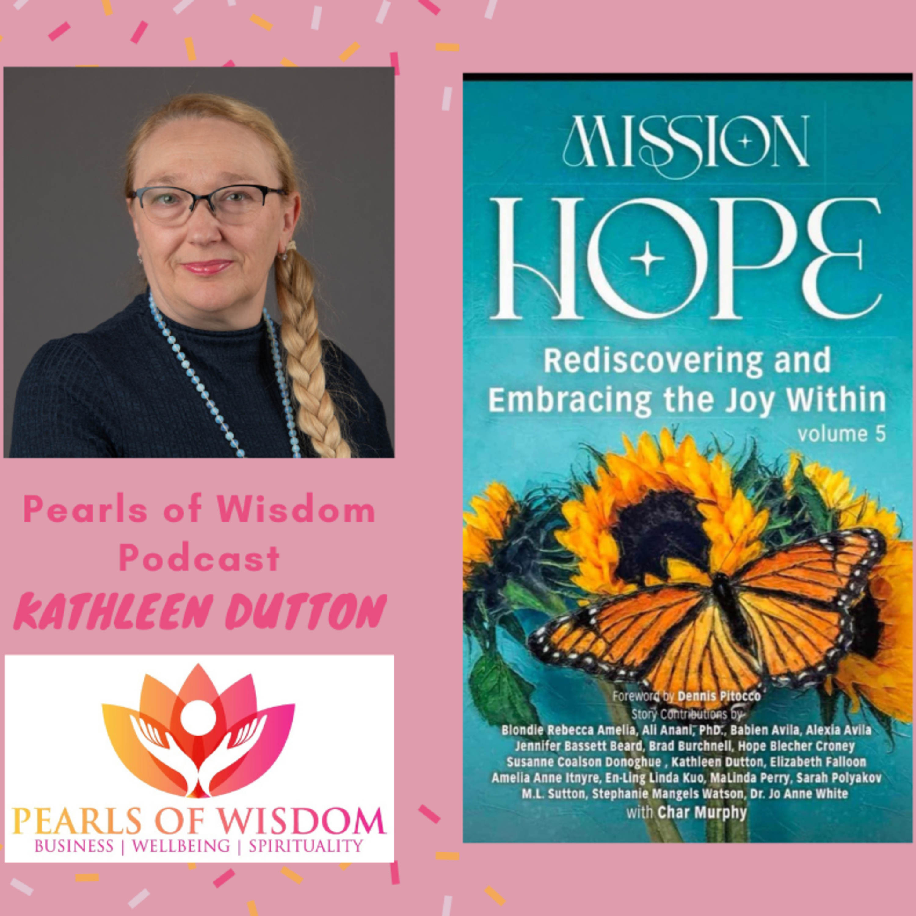 Pearls of Wisdom podcast interview for Mission Hope Series Kathleen Dutton episode artwork