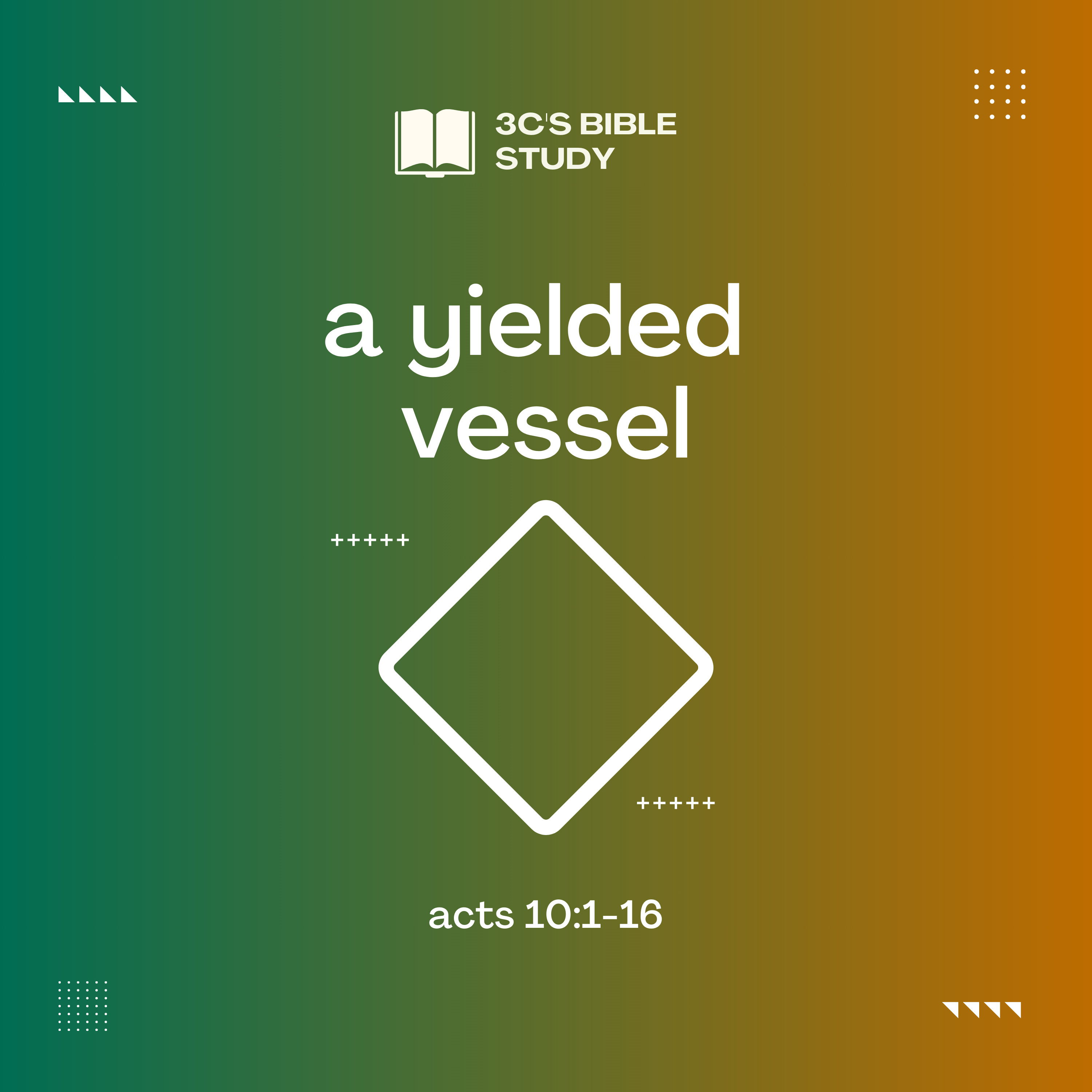 a yielded vessel - acts 10:1-16