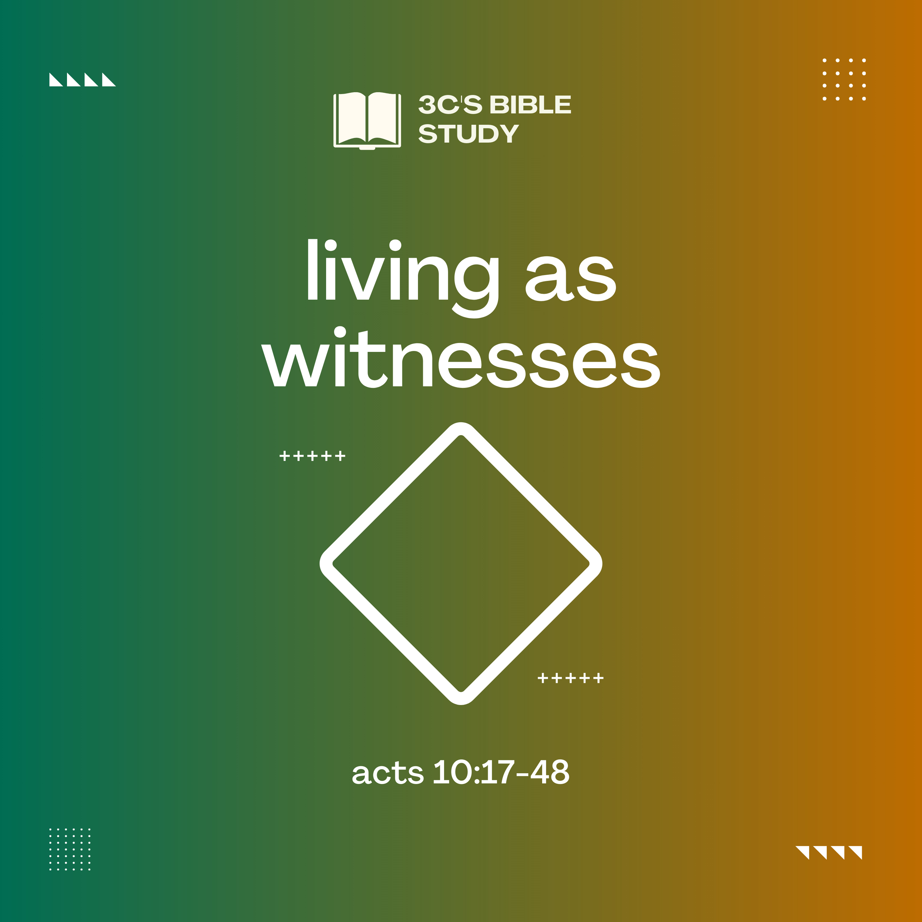 living as witnesses - acts 10:17-48