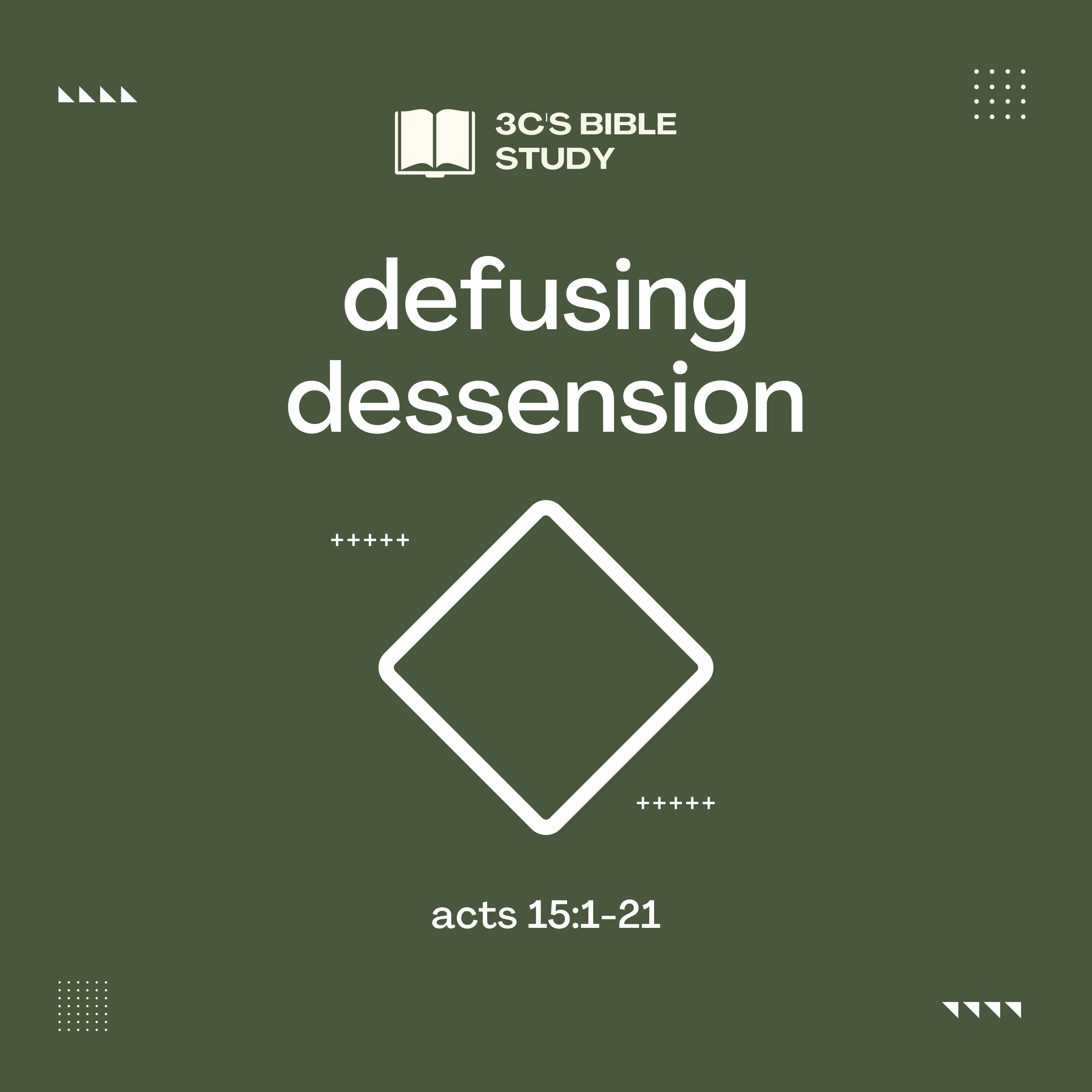 Defusing Dissension - Acts 15:1-21