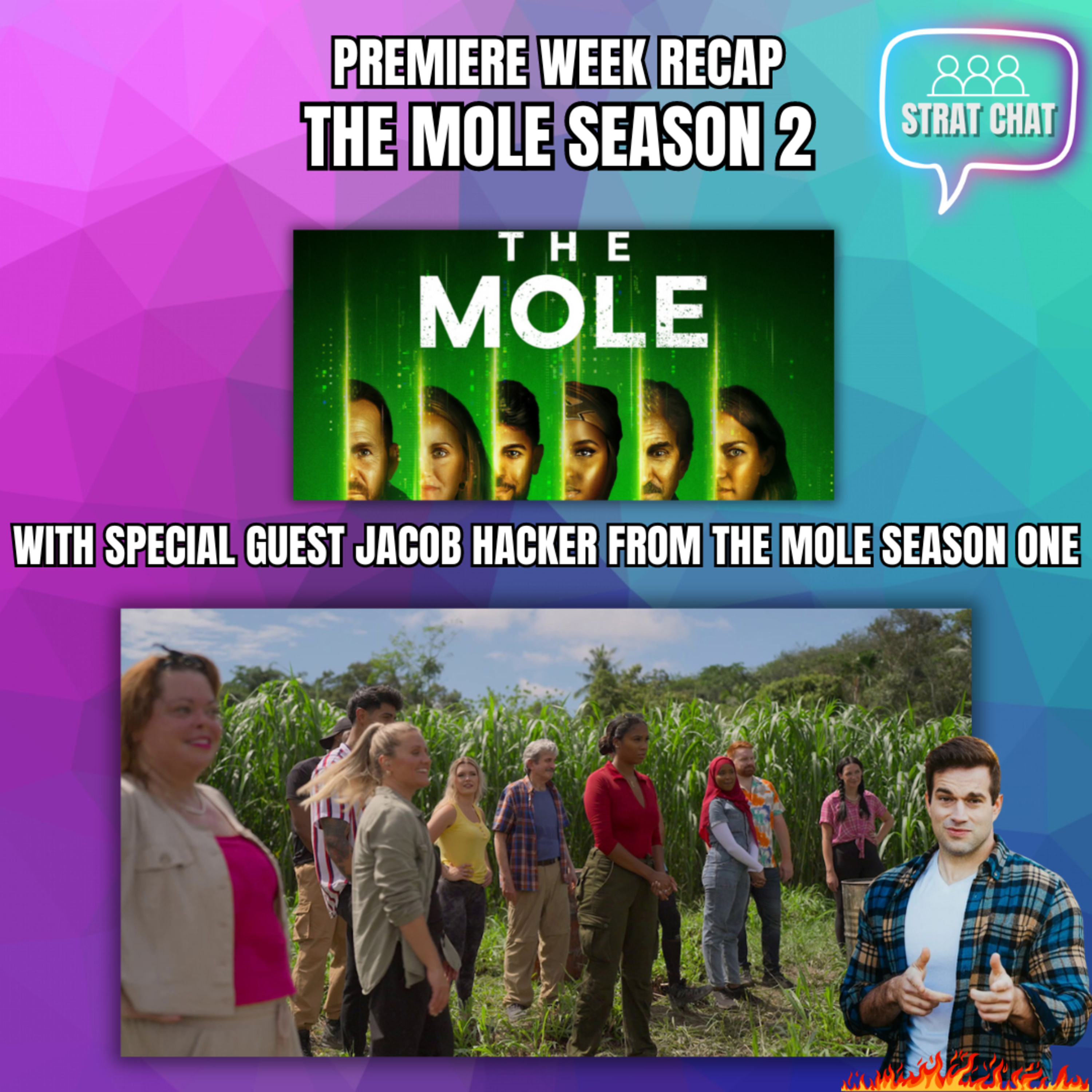#TheMoleNetflix - EPISODES 1-5 RECAP with JACOB HACKER from SEASON ONE! | Strat Chat Podcast