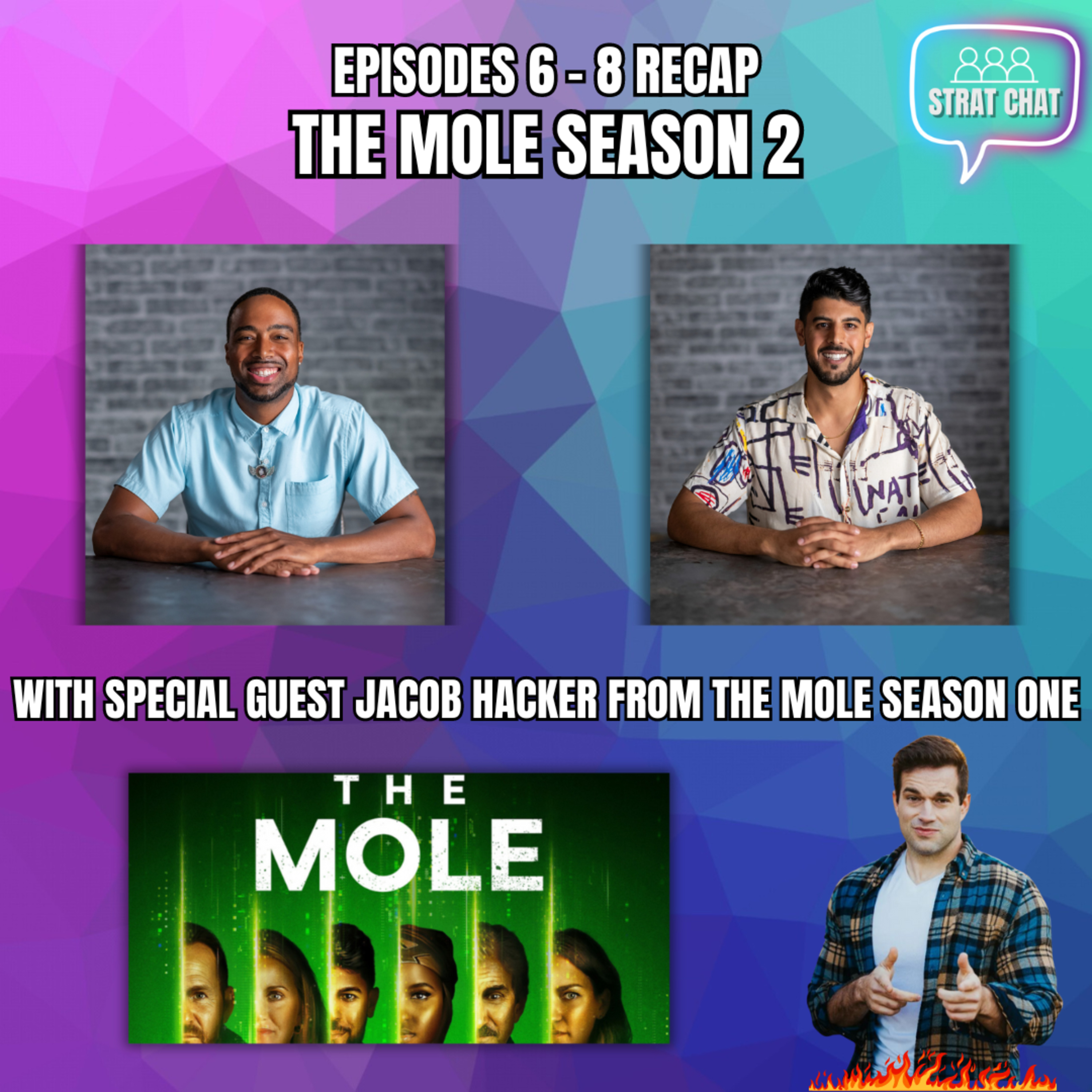 #TheMoleNetflix - EPISODES 6-8 RECAP with JACOB HACKER from SEASON ONE! | Strat Chat Podcast