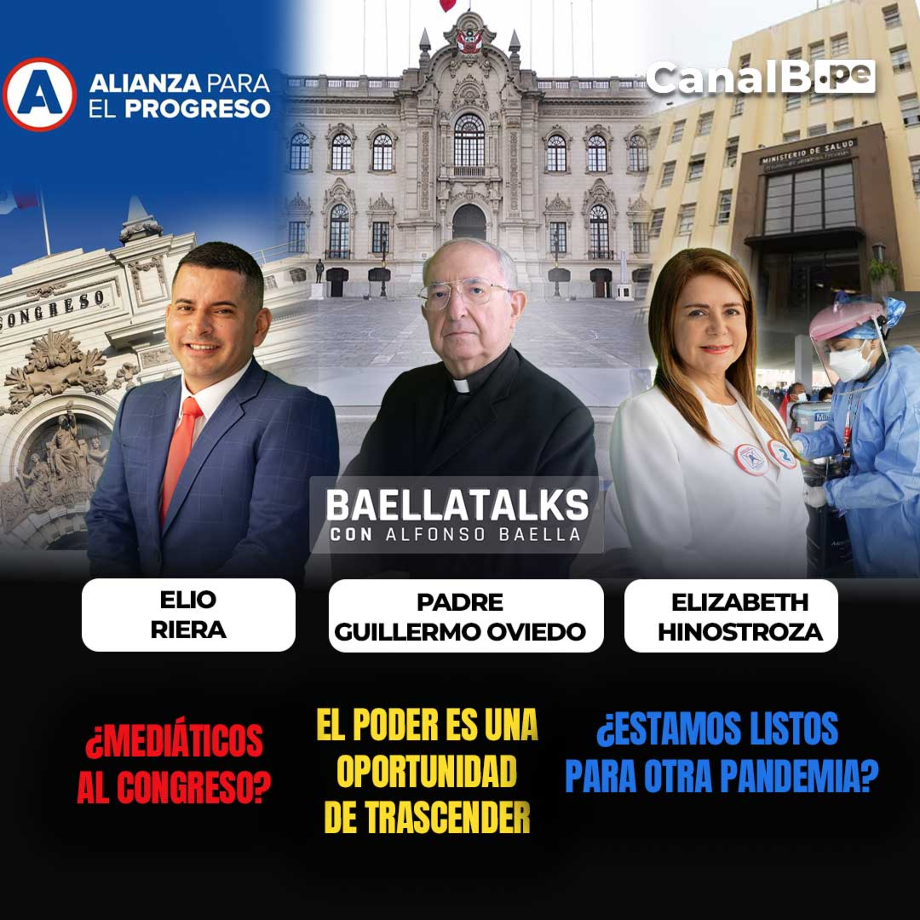11.3.26 INVITADOS: ELIO RIERA-GUILLERMO OVIEDO-ELIZABETH HINOSTROZA episode artwork