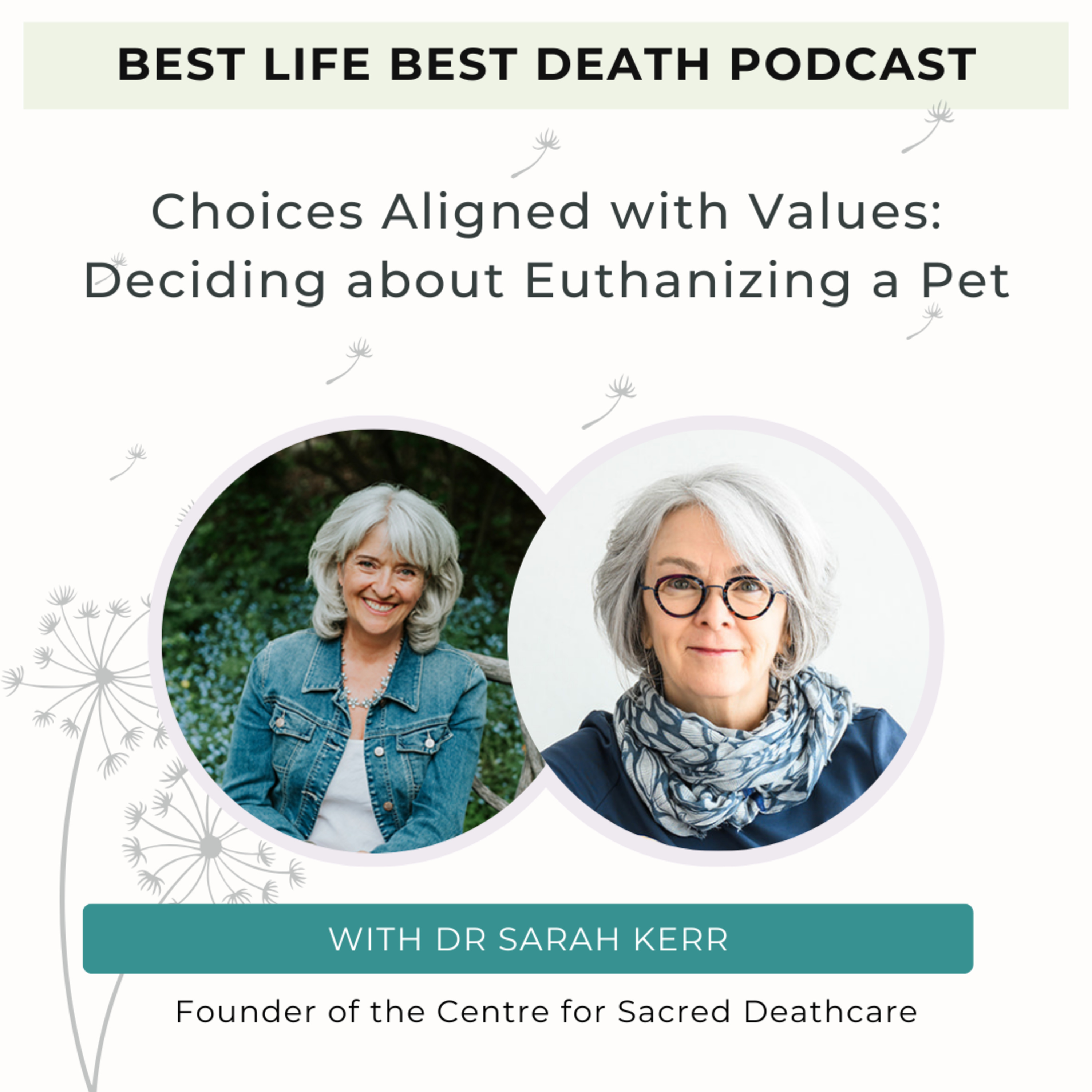 #206 Choices Aligned with Values: Deciding about Euthanizing a Pet – Dr Sarah Kerr, Founder of the Centre for Sacred Deathcare