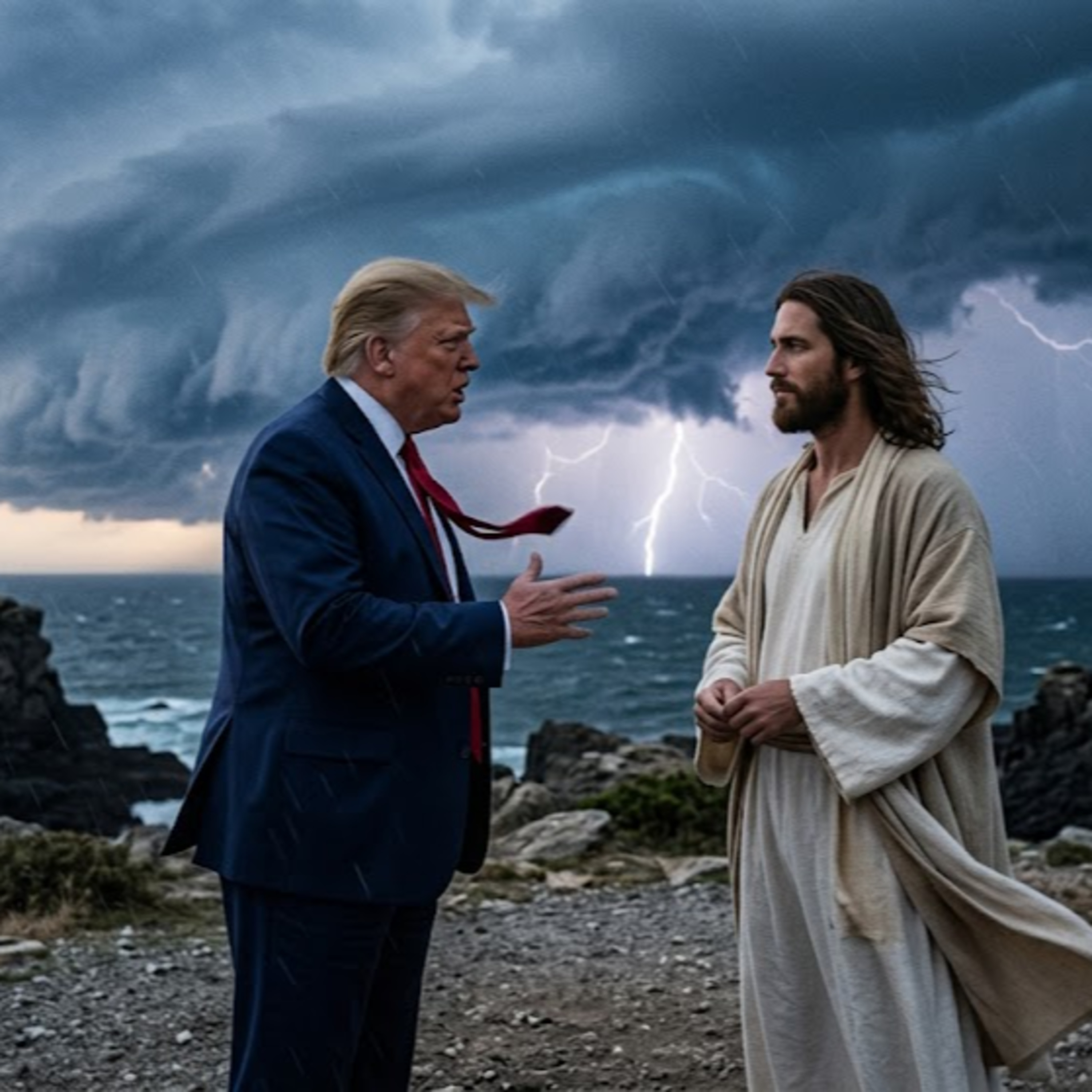 Trump vs Jesus episode artwork