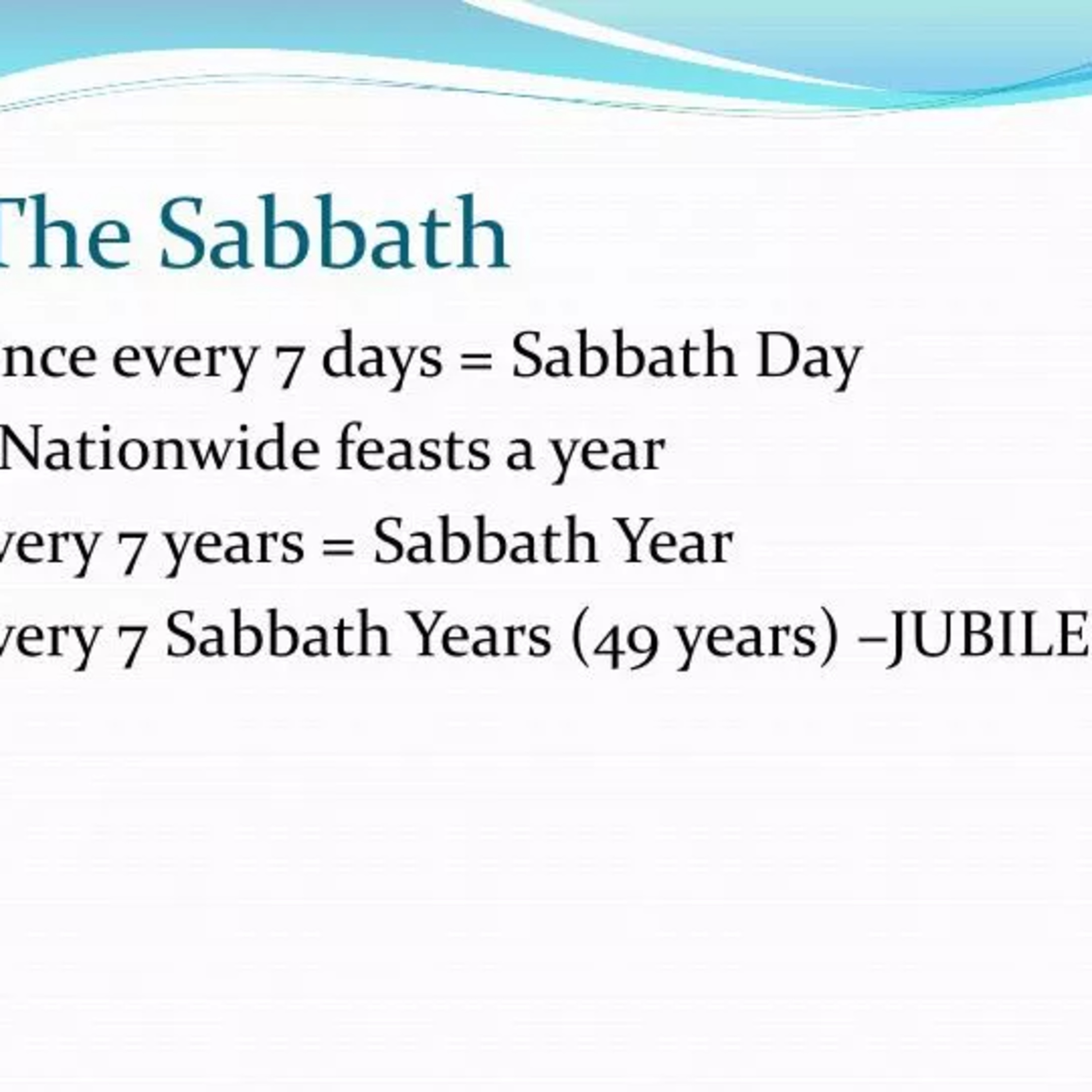 Sermon Series 123 Sabbatical Year  episode artwork