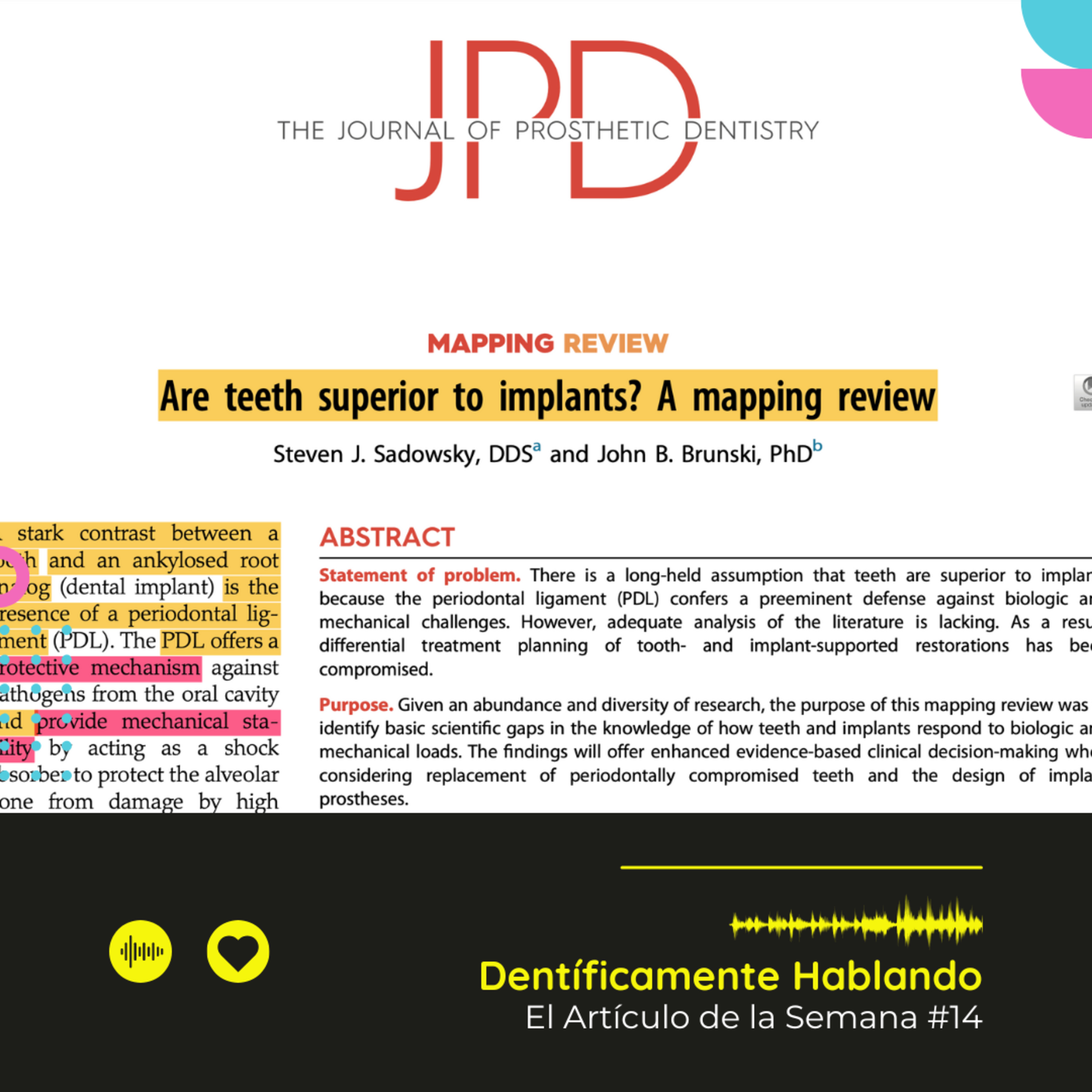 ¿Son los dientes mejores que los implantes? ft. Dr. Ernesto Salazar EADLS # 14