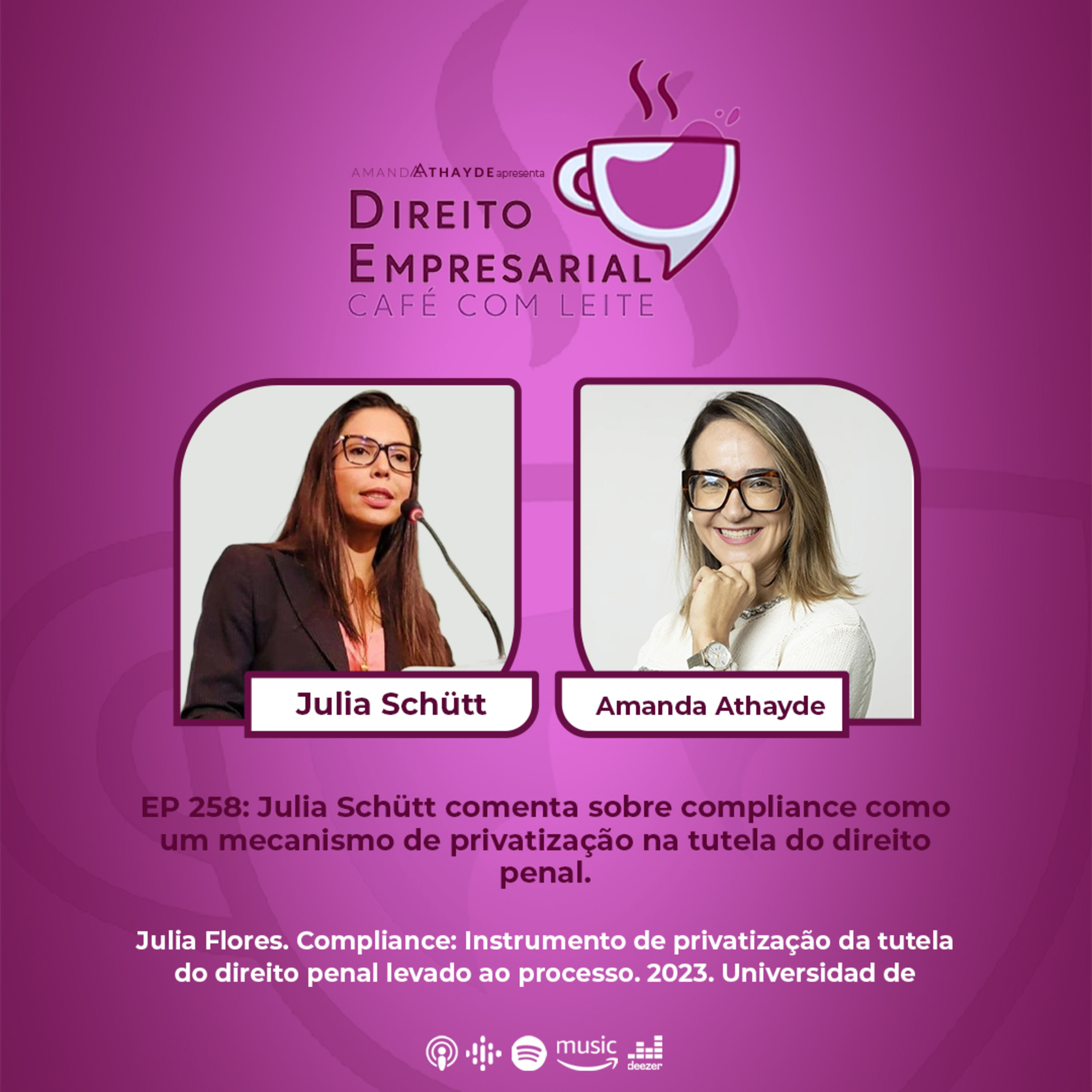 #258: SCHÜTT, Julia Flores. Compliance: Instrumento de privatização da tutela do direito penal levado ao processo. 2023. Universidad de Salamanca episode artwork