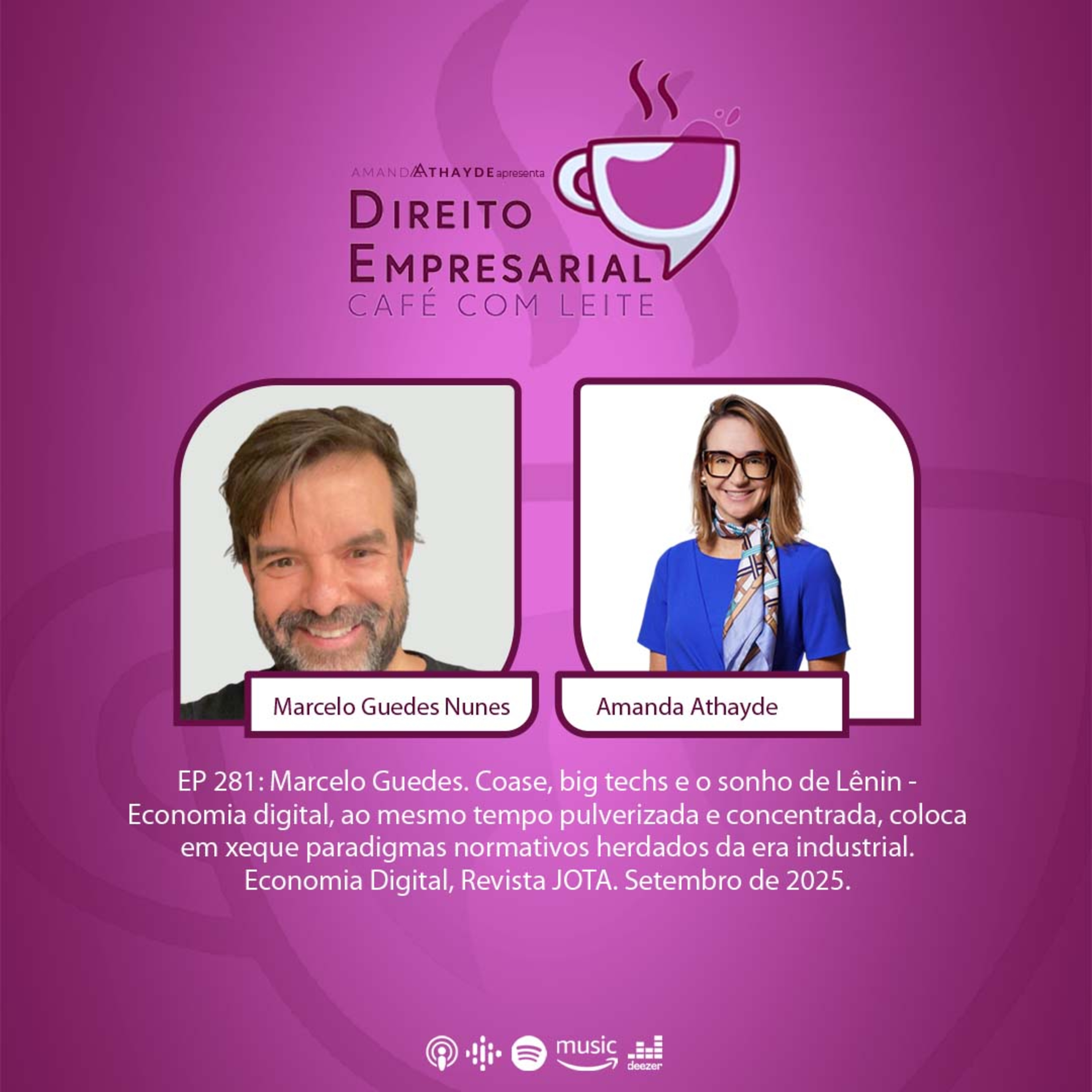 #281: NUNES, Marcelo Guedes. Coase, big techs e o sonho de Lênin - Economia digital, ao mesmo tempo pulverizada e concentrada, coloca em xeque paradigmas normativos herdados da era industrial. episode artwork