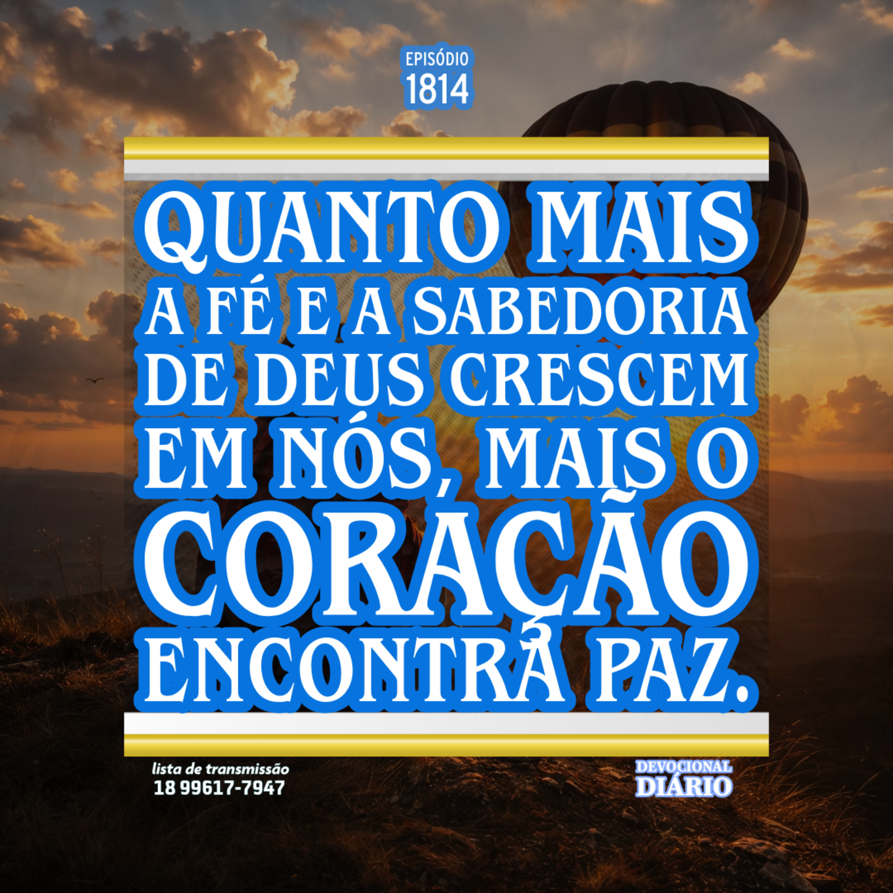 Quanto mais a fé e a sabedoria de Deus crescem em nós, mais o coração encontra paz. episode artwork