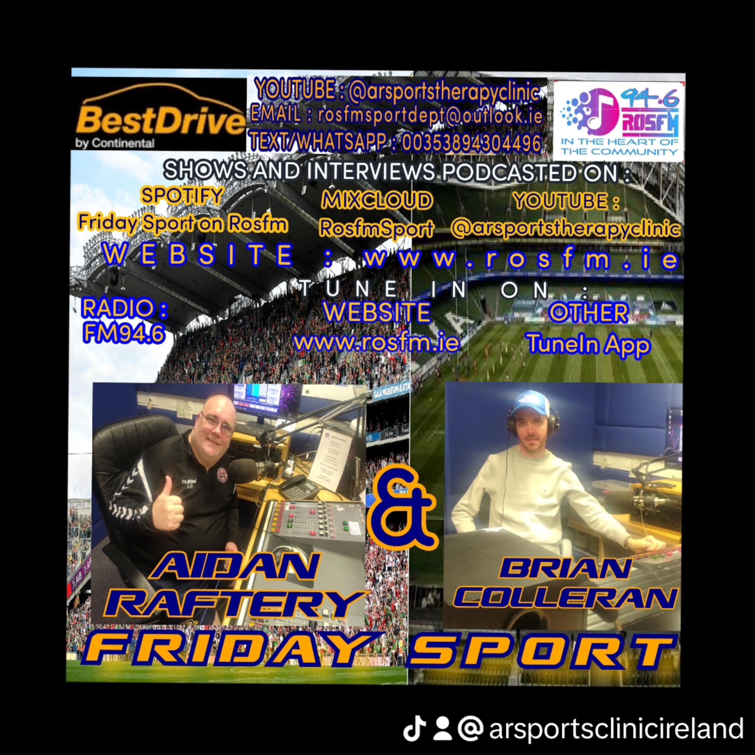 Friday Sport with Aidan Raftery 15/03/24 episode artwork