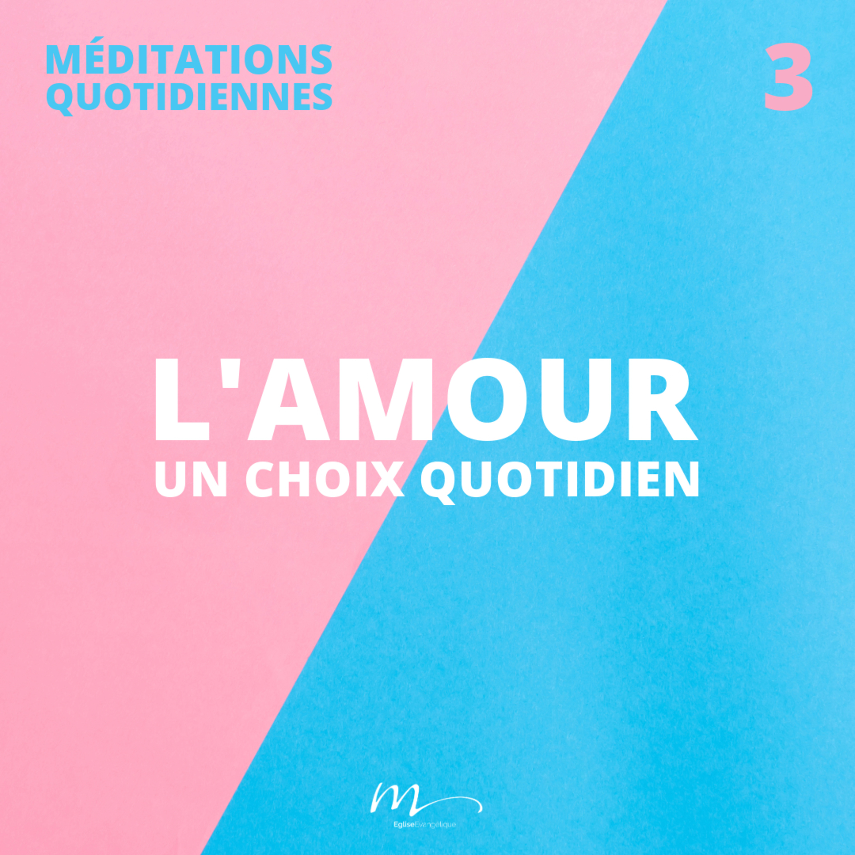 L'Amour, un choix quotidien - 50/50 Méditation 3 - 1 Corinthiens 13.4-7 - Jérémie Chamard - Eglise M episode artwork