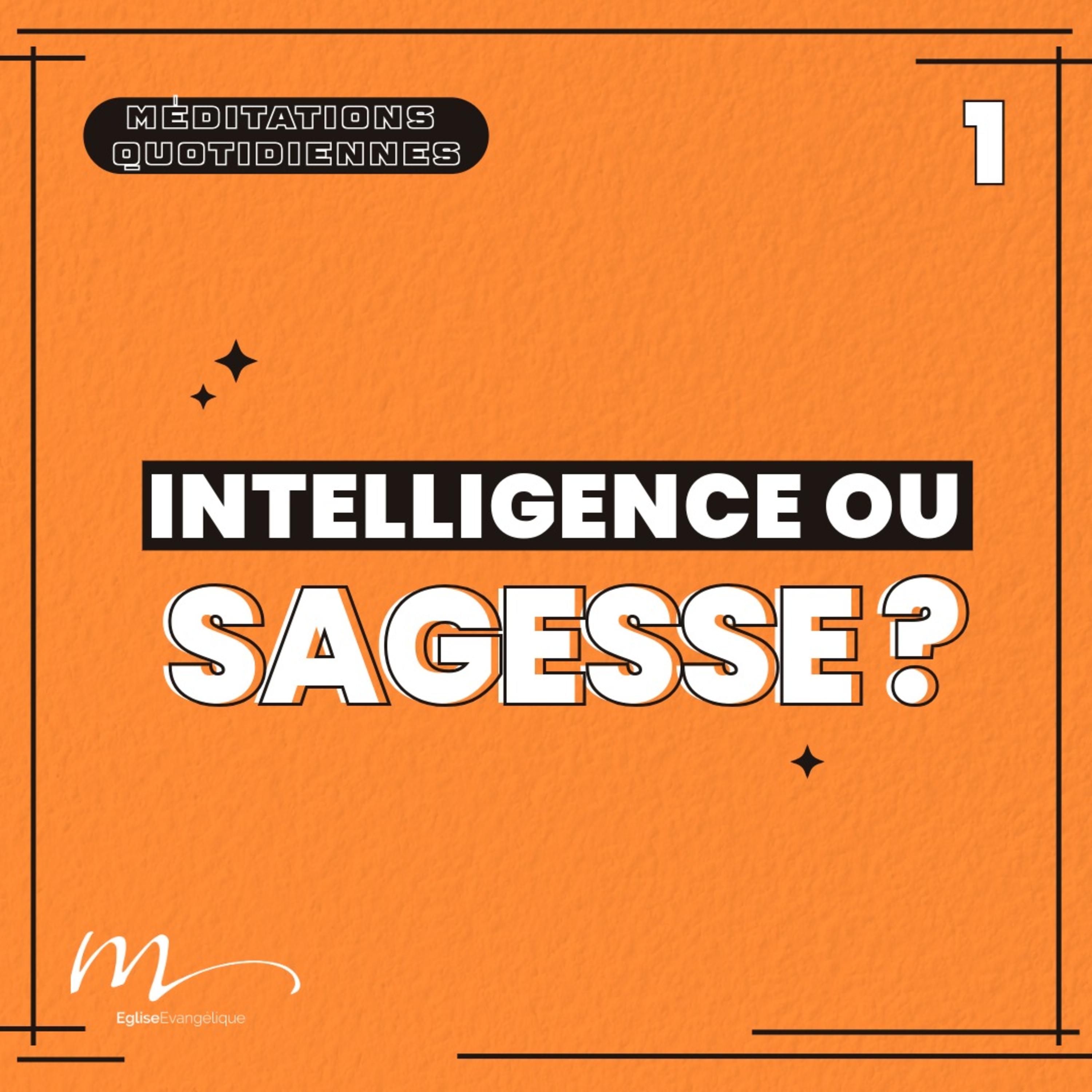 Intelligence ou sagesse _ - 4 Phrases Méditation 1 - Proverbes 3.5.7 - Eric Denimal - Eglise M episode artwork