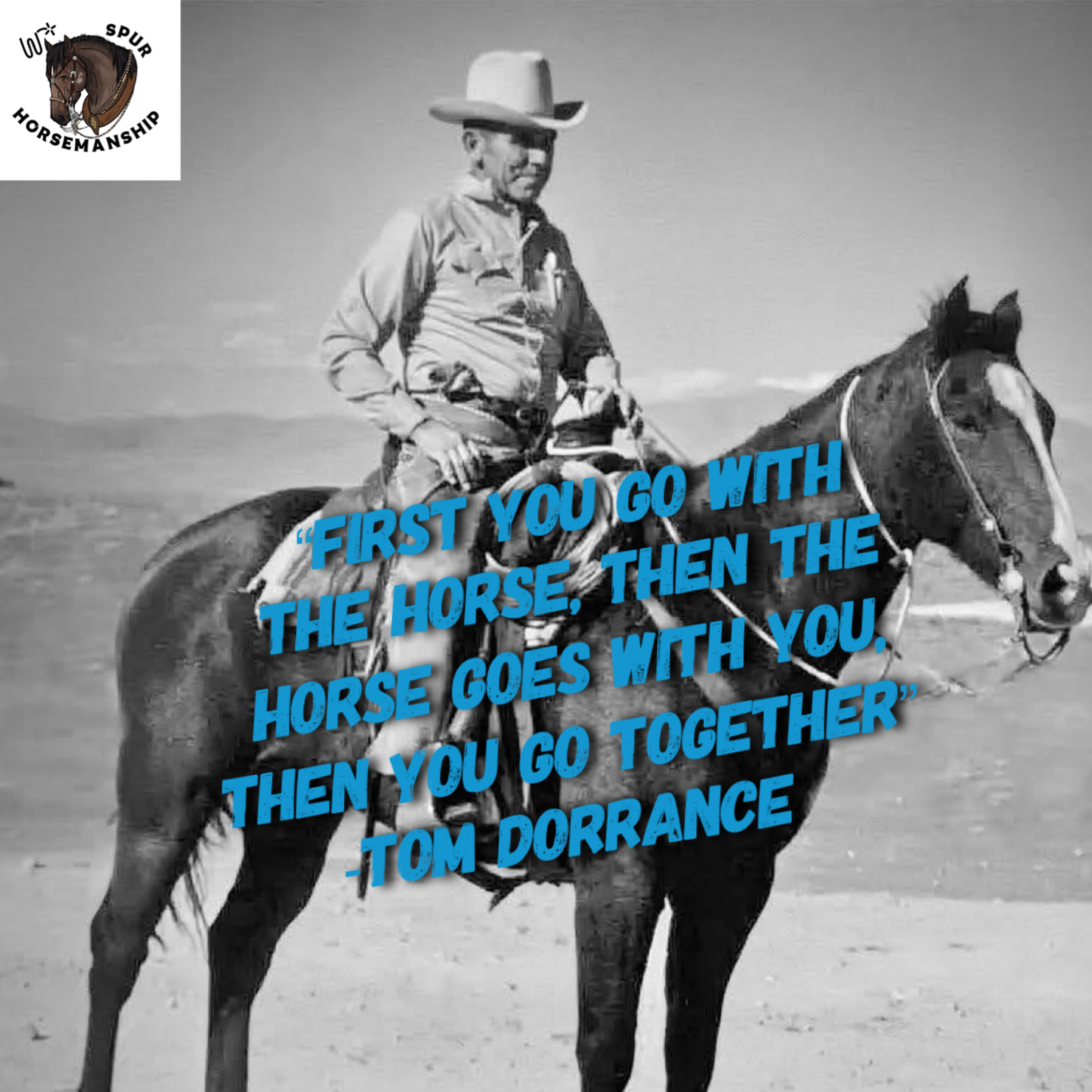 “First you go with the horse, then the horse goes with you, then you go together” Tom Dorrance episode artwork
