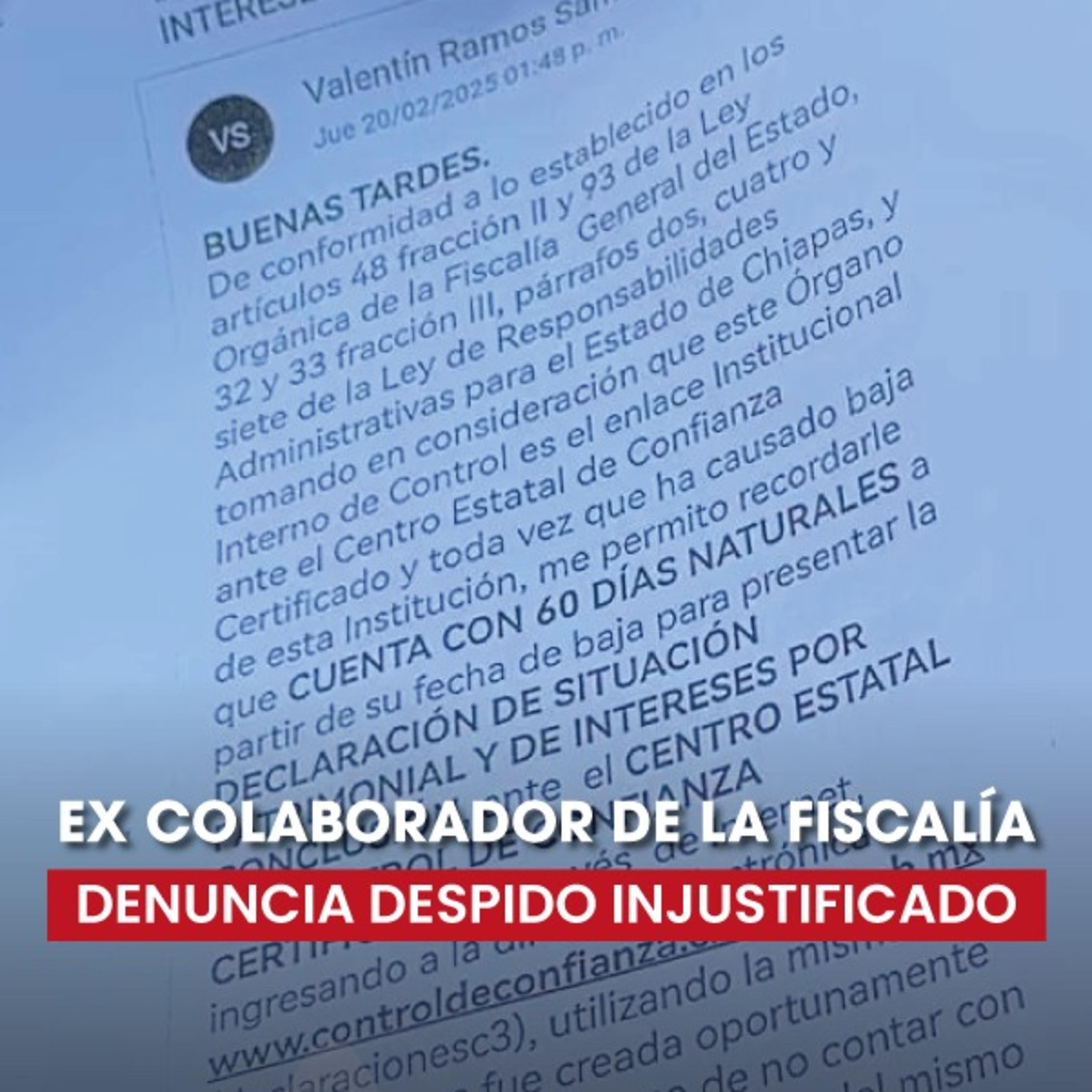 🚨 Denuncia despido injustificado tras 22 años en la Fiscalía episode artwork