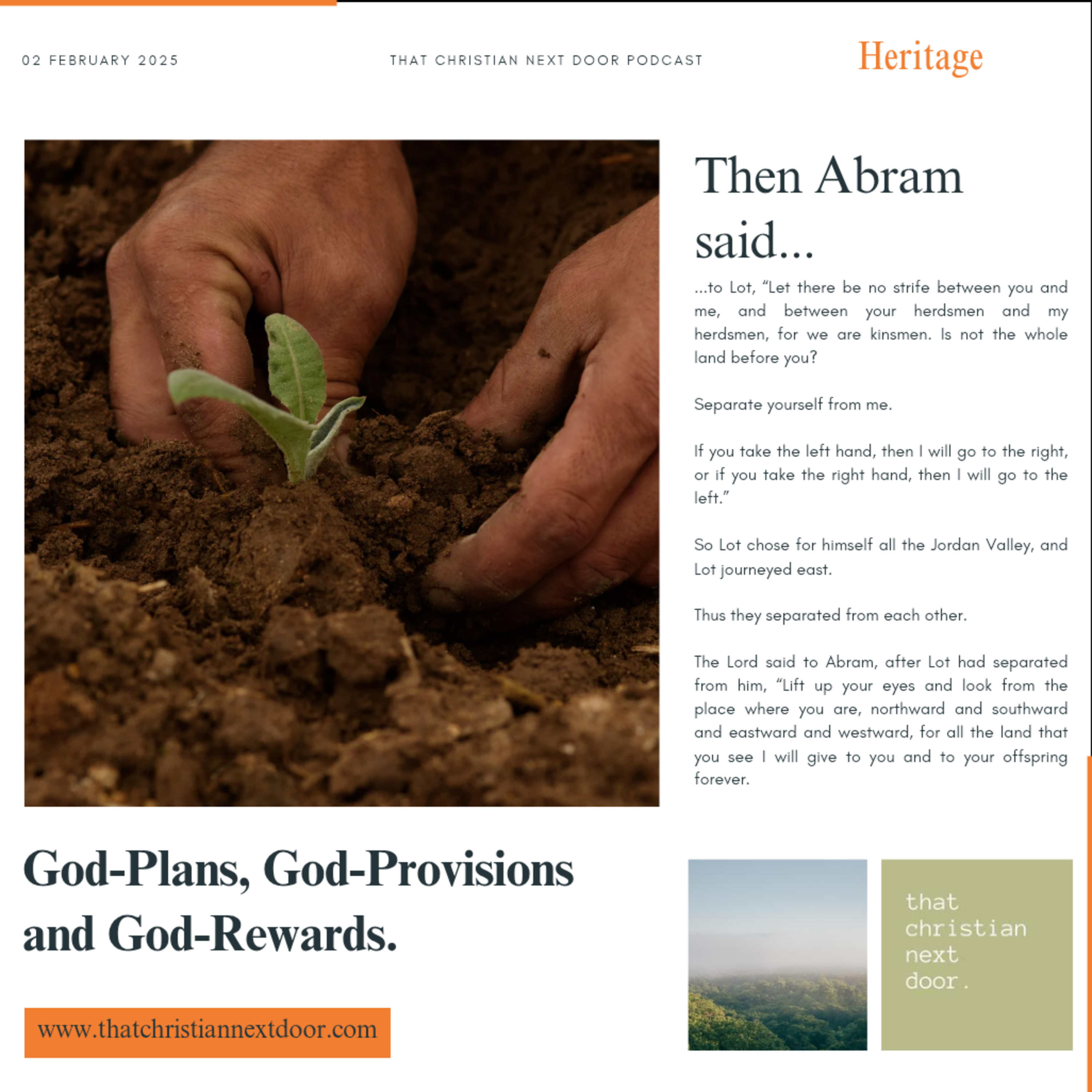 S2 E8 - God-Plans, God-Provisons and God-Rewards