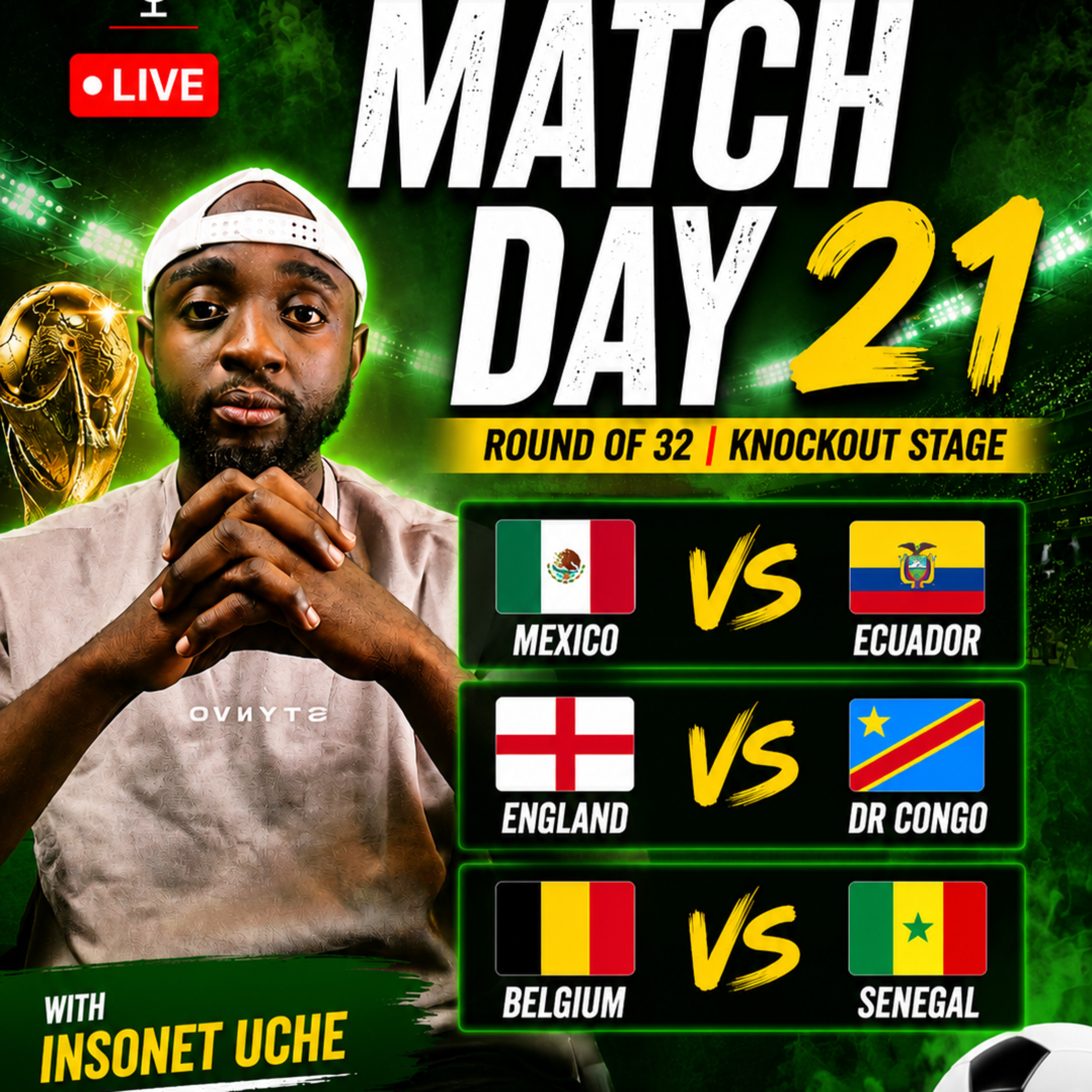 FIFA WORLD CUP MATCH DAY 21 IS HERE