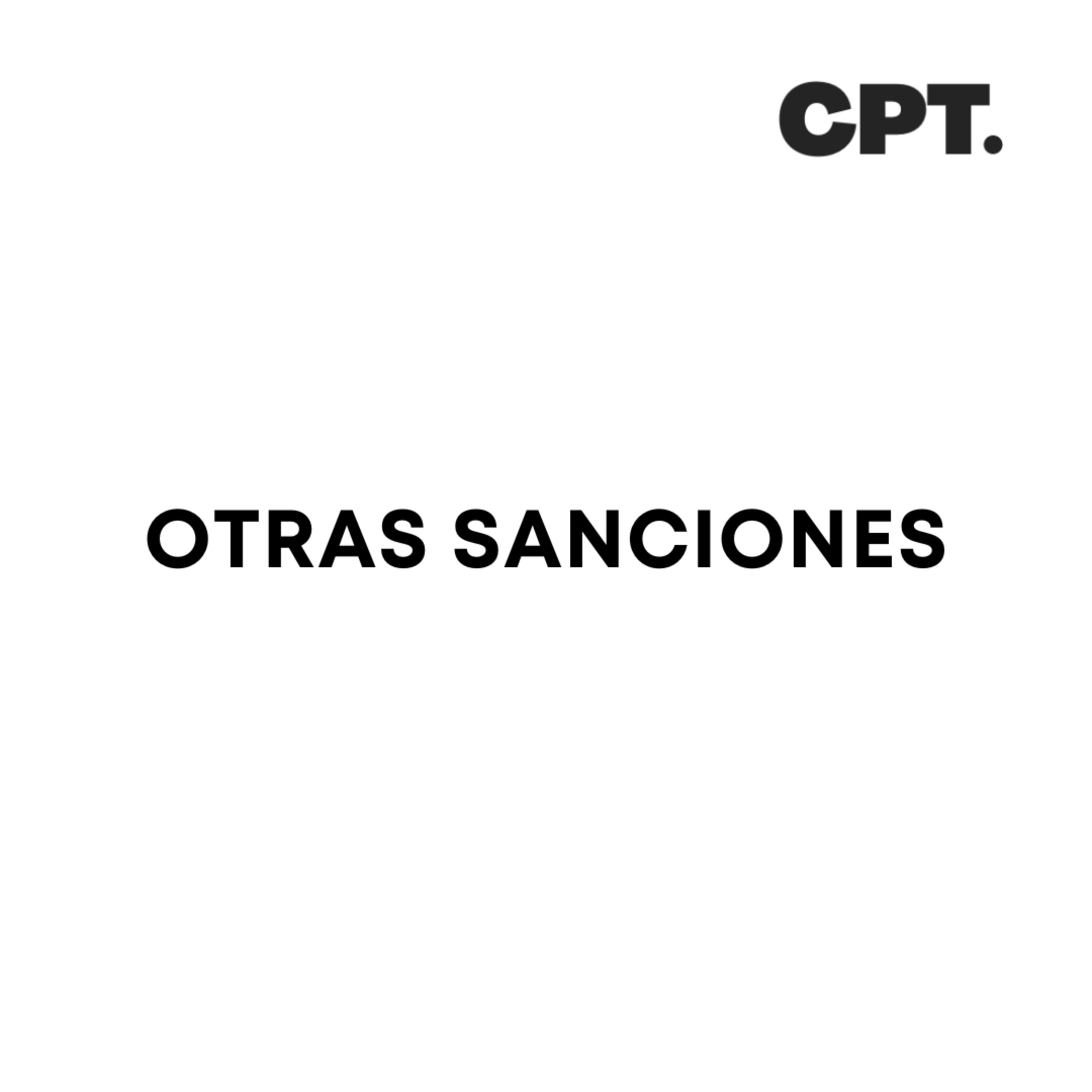 OTRAS SANCIONES