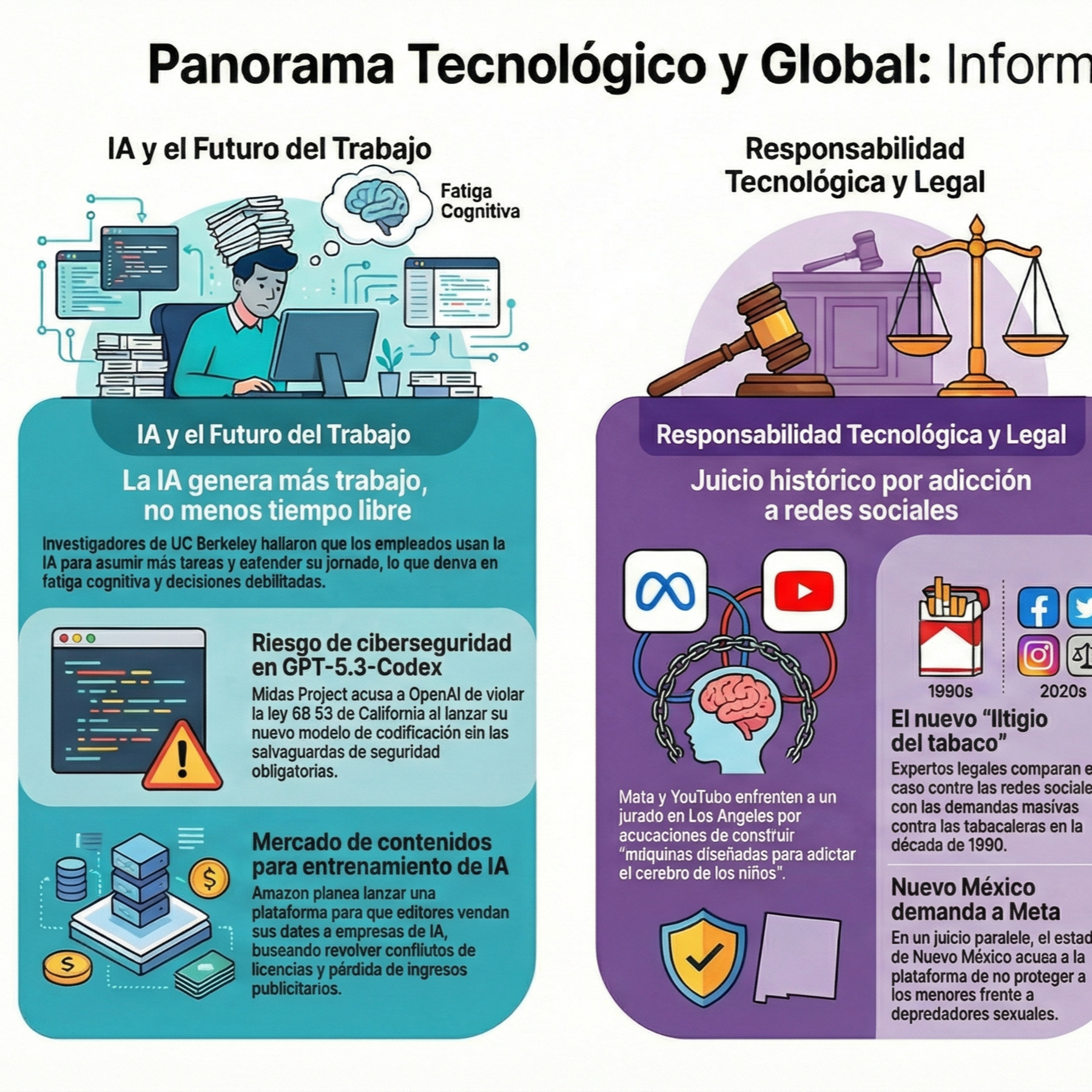 📰 Panorama Tecnológico y Global: Innovación, Justicia y Mercados actualizados episode artwork
