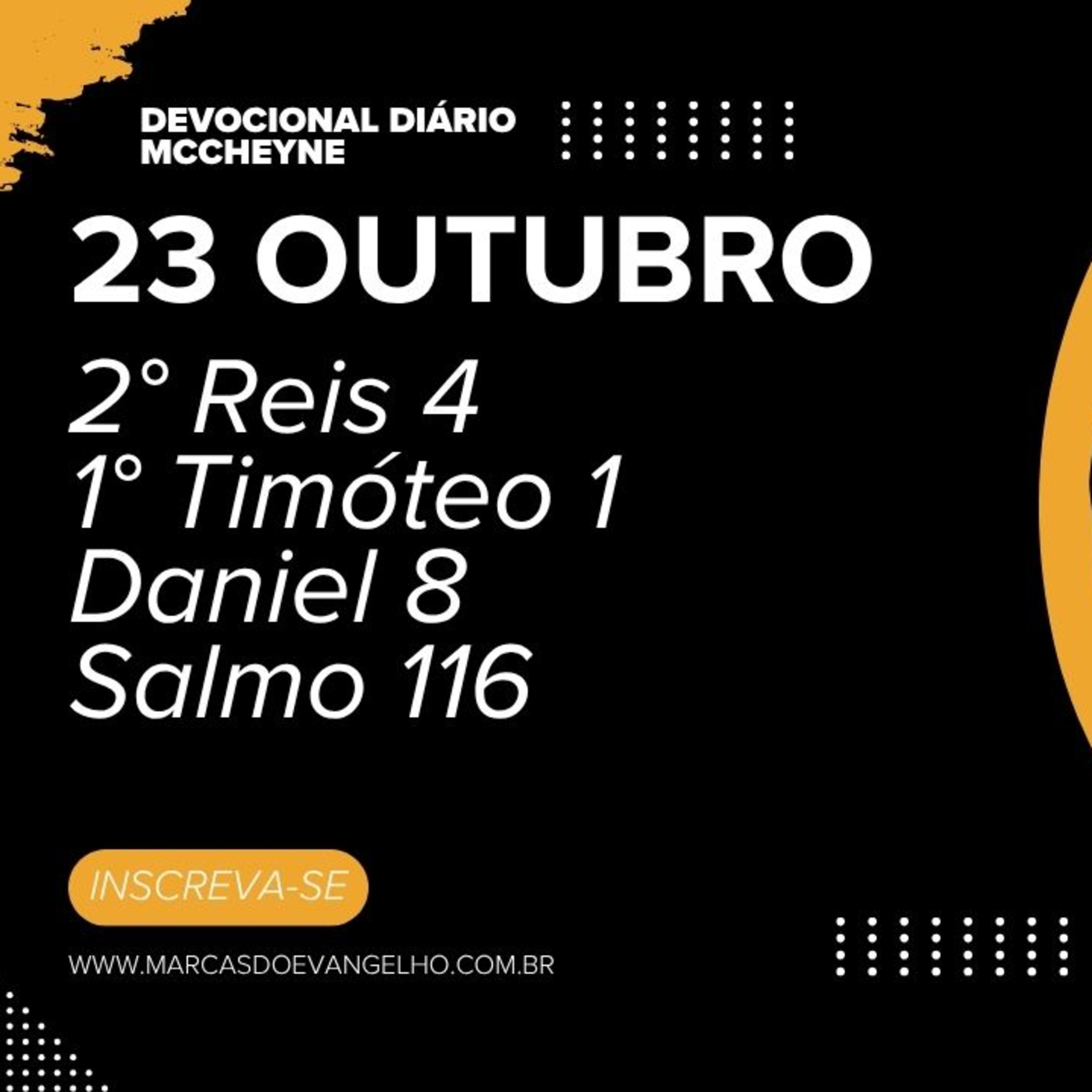 23 OUTUBRO - 2° Reis 4, 1° Timóteo 1, Daniel 8, Salmo 116 episode artwork